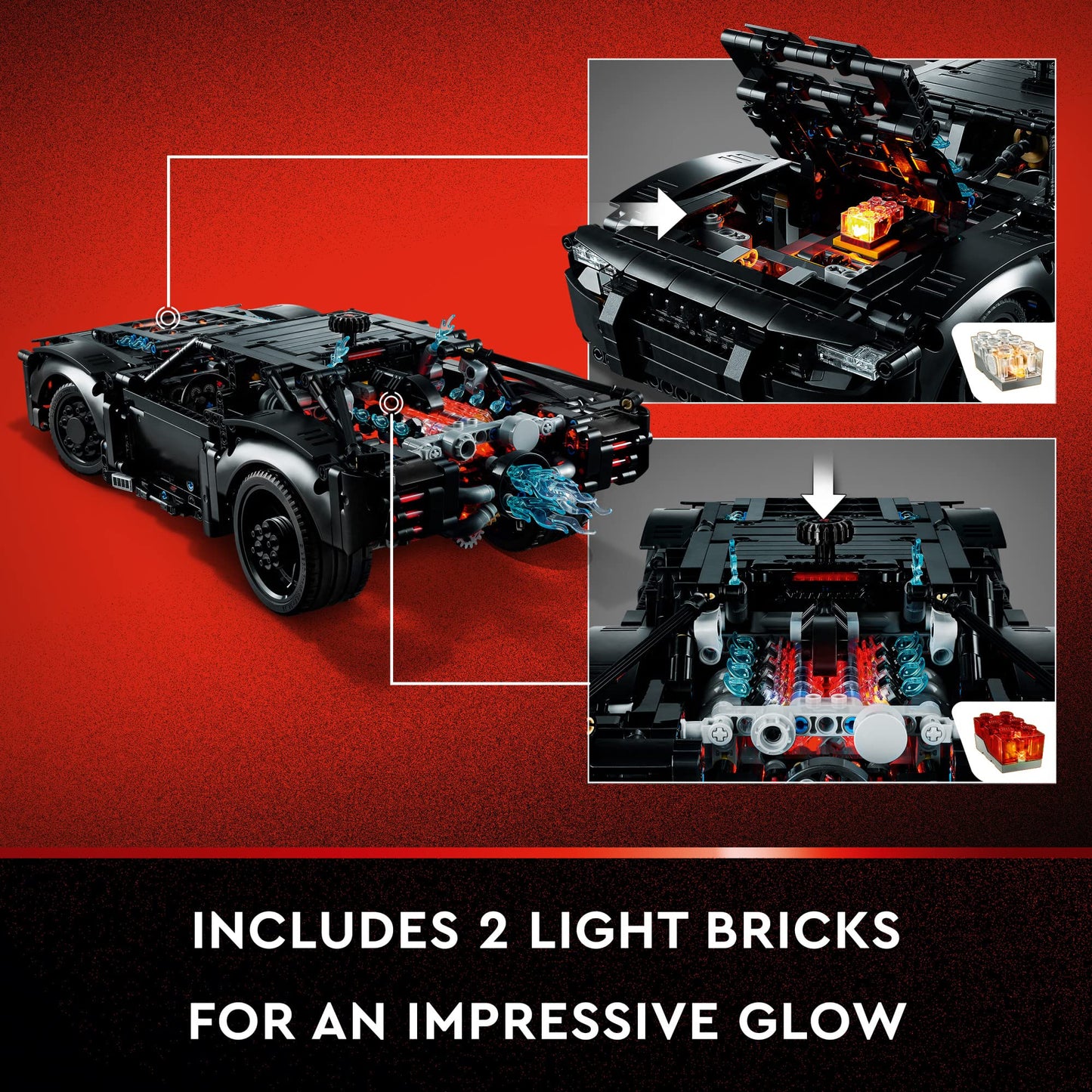 LEGO Technic The Batman Batmobile 42127 – 1,360-Piece Lighted Build