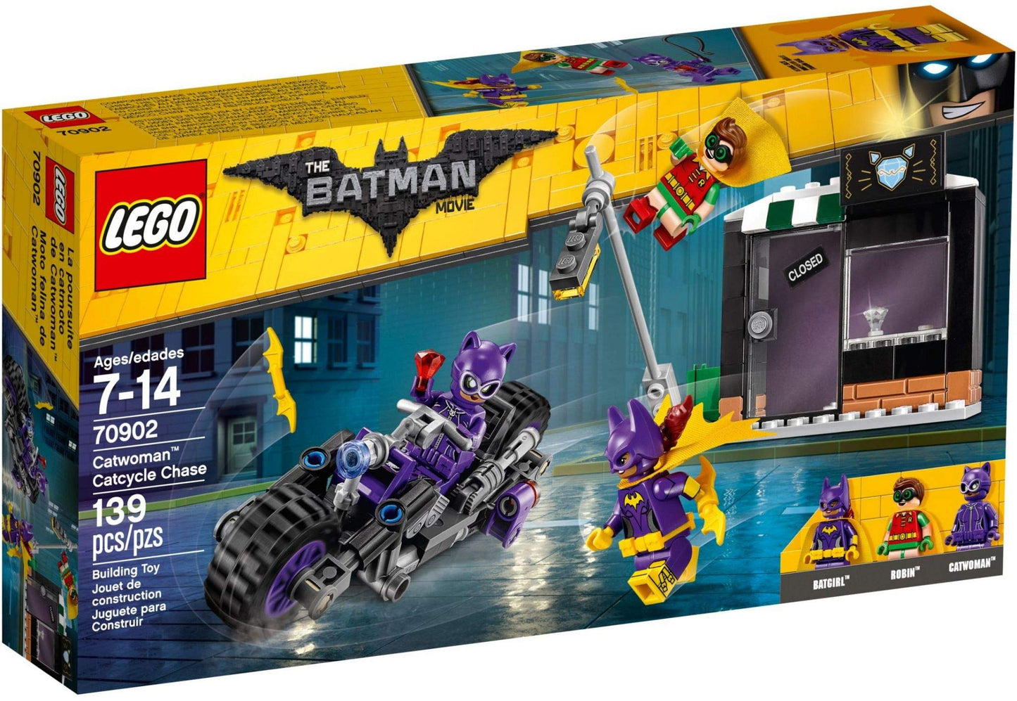 LEGO Batman Catwoman Catcycle Chase 70902 – Buildable Catcycle and Jewelry Store Scene