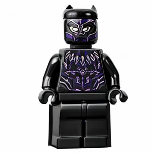 LEGO Superheroes: Black Panther (Purple Highlights) – Collectible Minifig