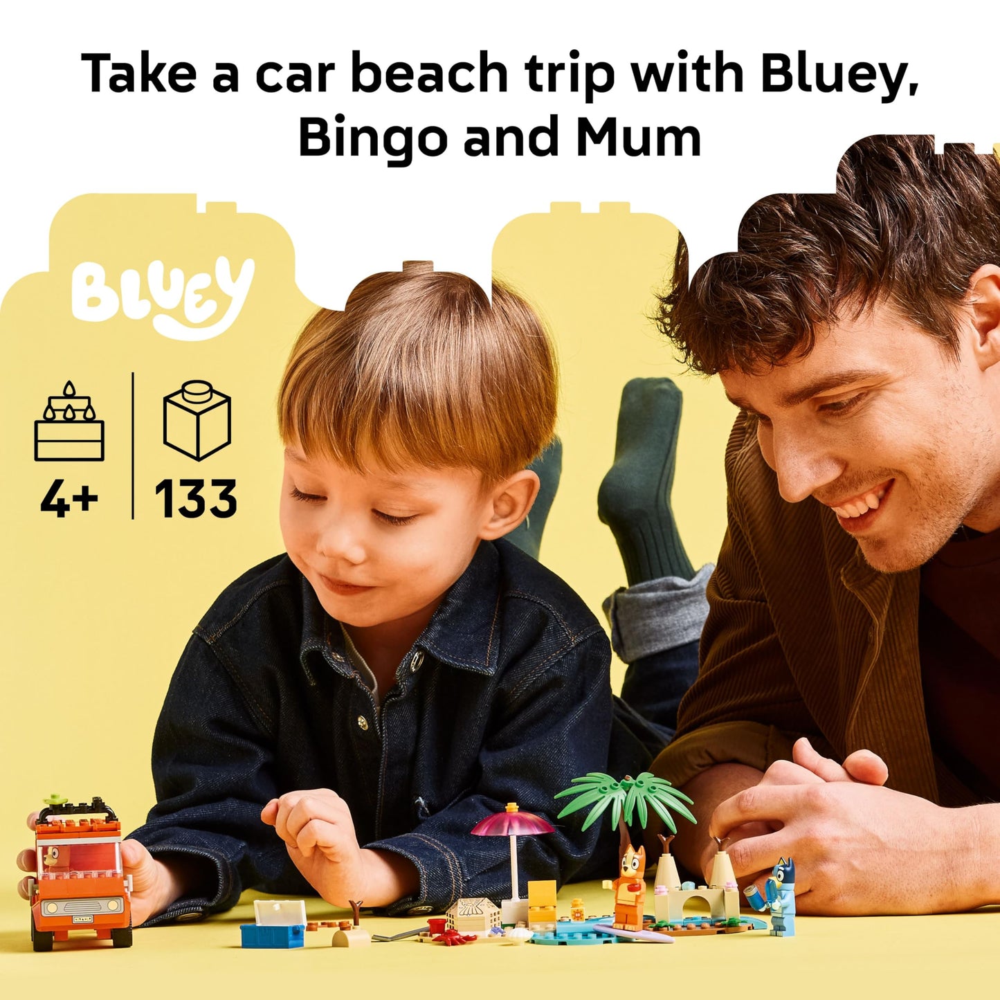 LEGO Bluey: Beach & Family Car Trip 11202 – 4+ Toddler Building Set