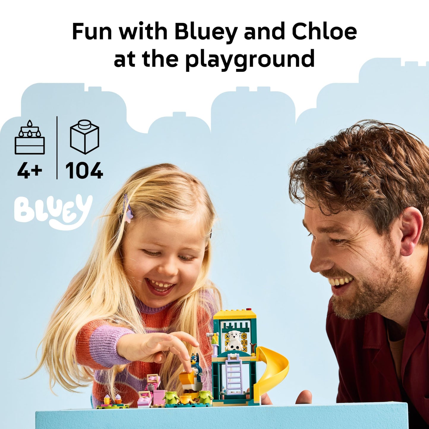 LEGO Bluey Playground Fun with Bluey & Chloe (11201) | Preschool Building Toy