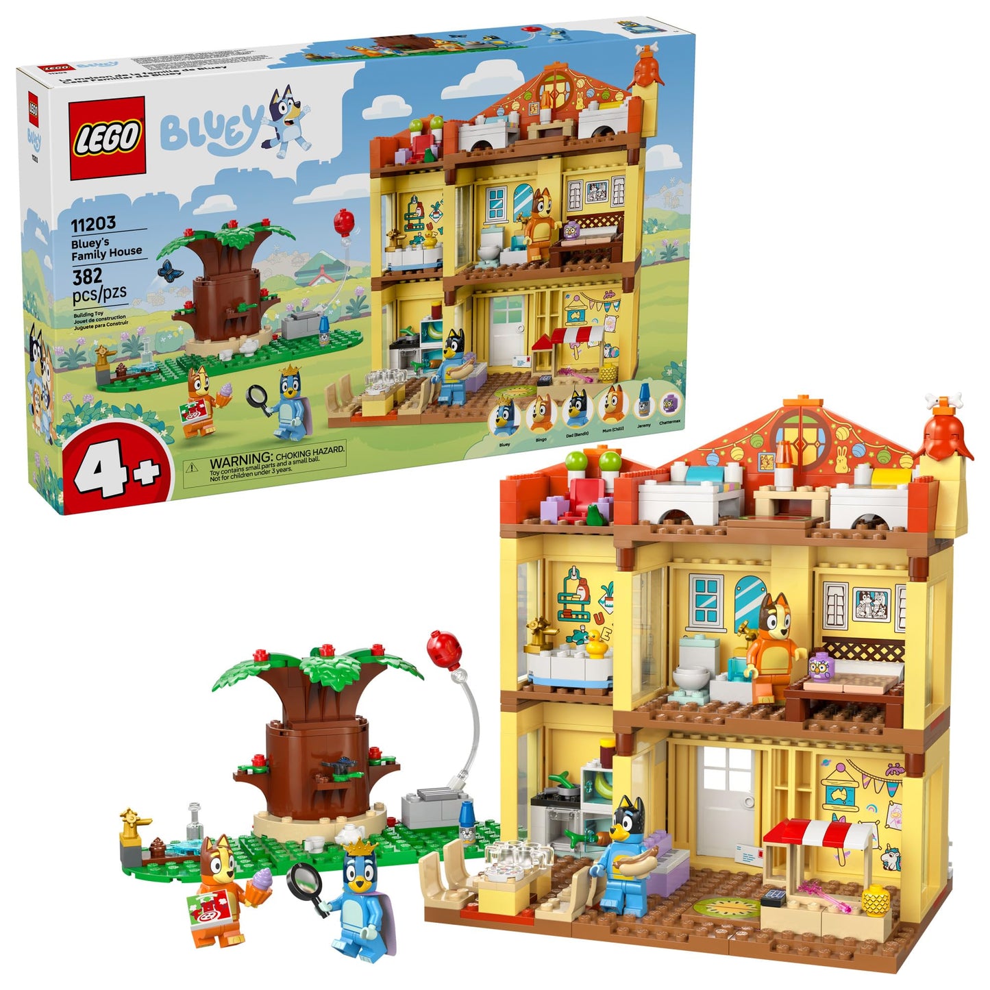 LEGO Bluey’s Family House – 11203, 382-Piece Playset for Ages 4+
