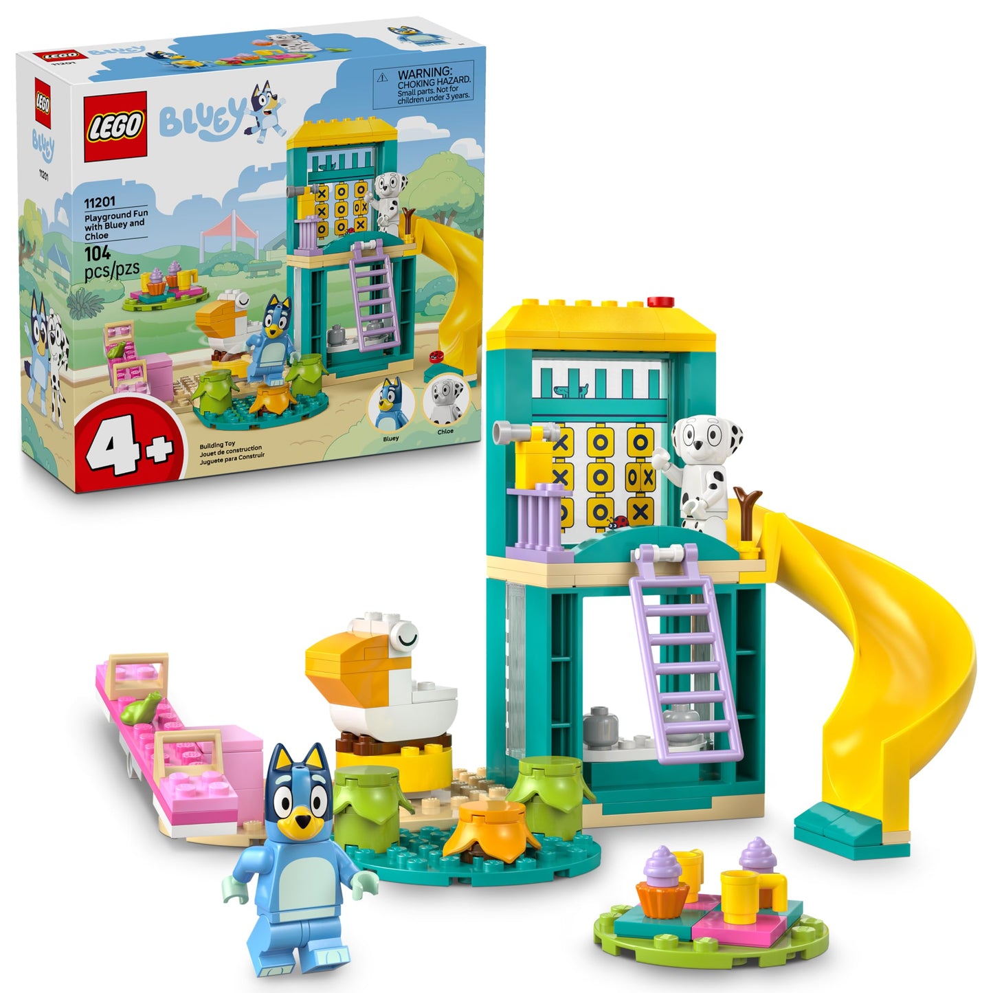 LEGO Bluey Playground Fun with Bluey & Chloe (11201) | Preschool Building Toy