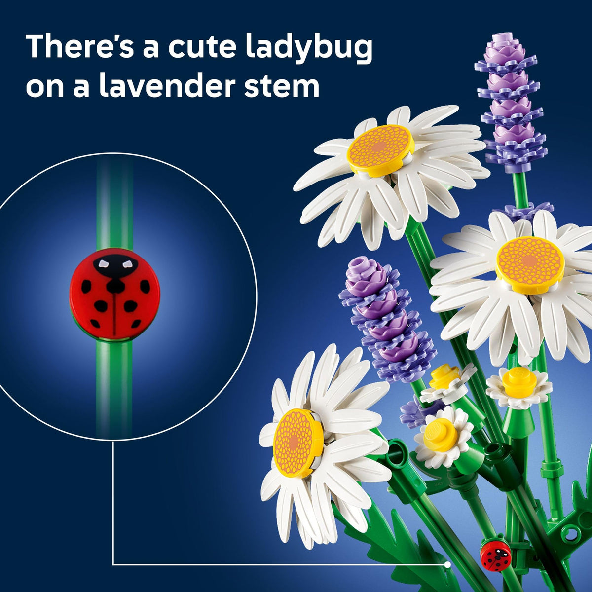 LEGO Botanicals Daisies 11508 – Building Toy Bouquet for Kids 9+ | Realistic Artificial Flowers Decor