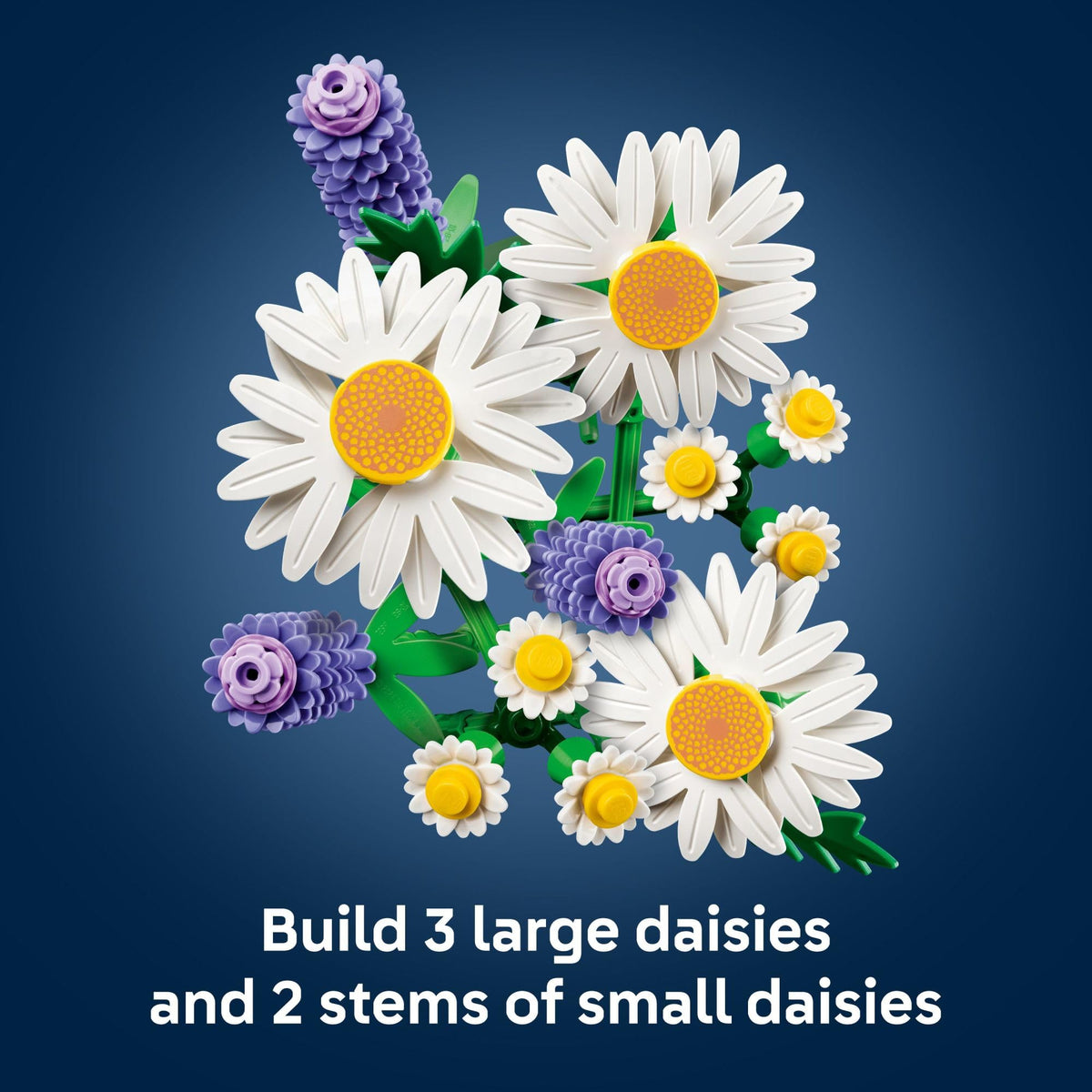 LEGO Botanicals Daisies 11508 – Building Toy Bouquet for Kids 9+ | Realistic Artificial Flowers Decor