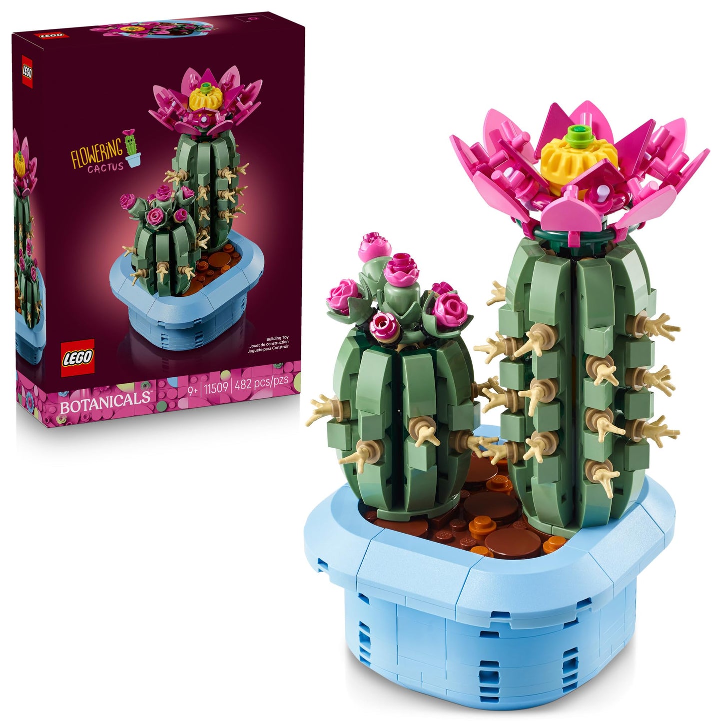 LEGO Botanicals Flowering Cactus 11509 – Creative Building Toy for Ages 9+