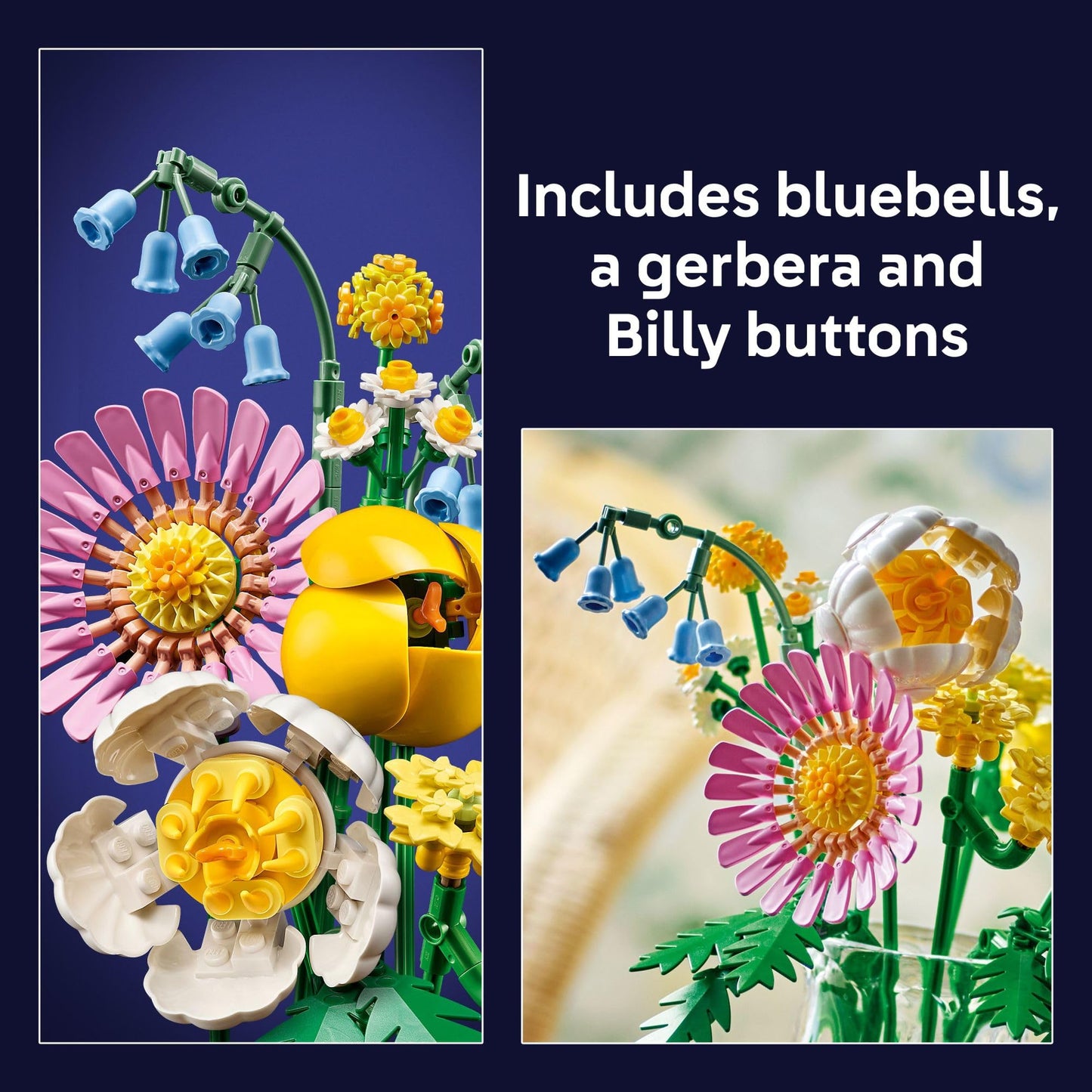 LEGO Botanicals Petite Sunny Bouquet 10347 – DIY Floral Display for Kids 9+