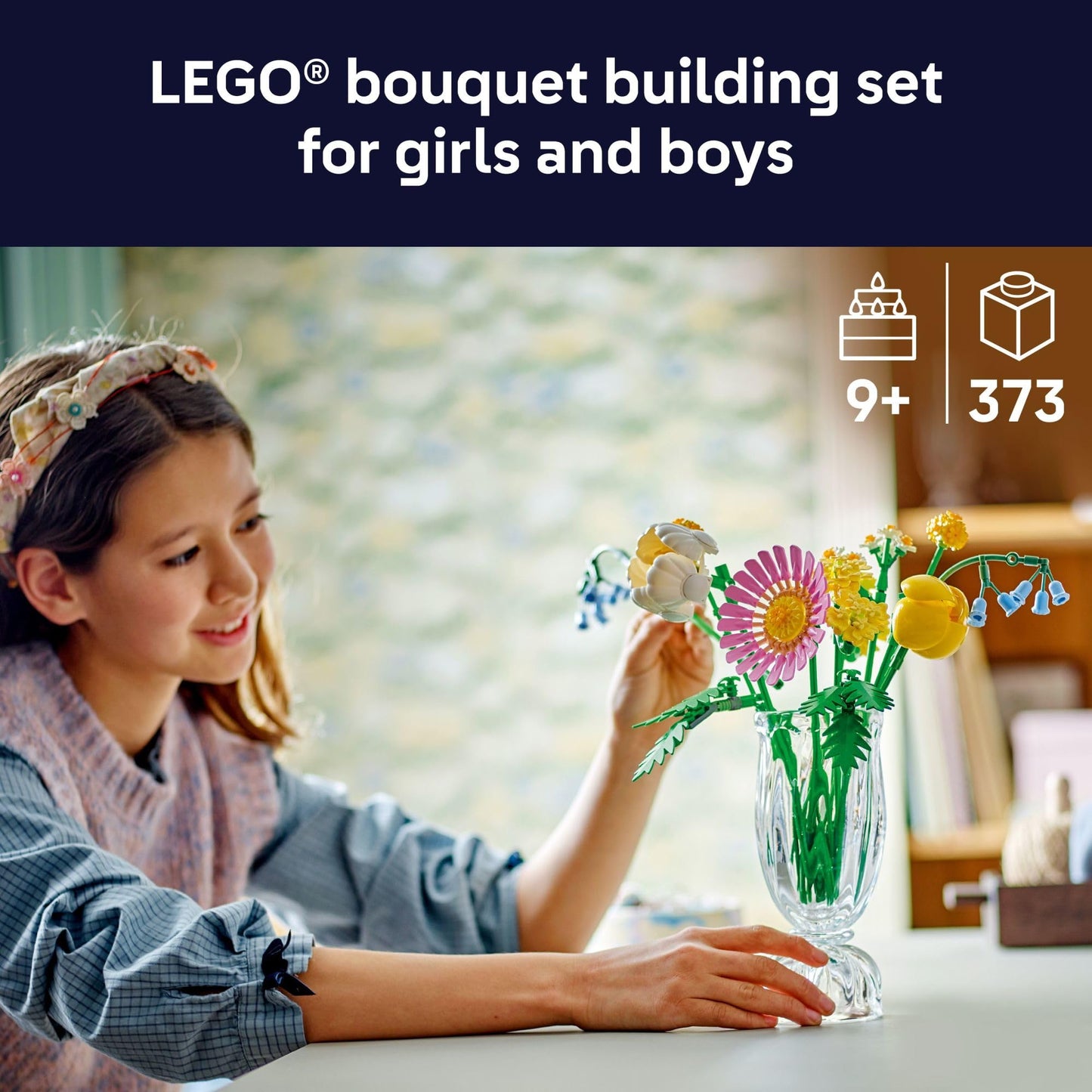 LEGO Botanicals Petite Sunny Bouquet 10347 – DIY Floral Display for Kids 9+
