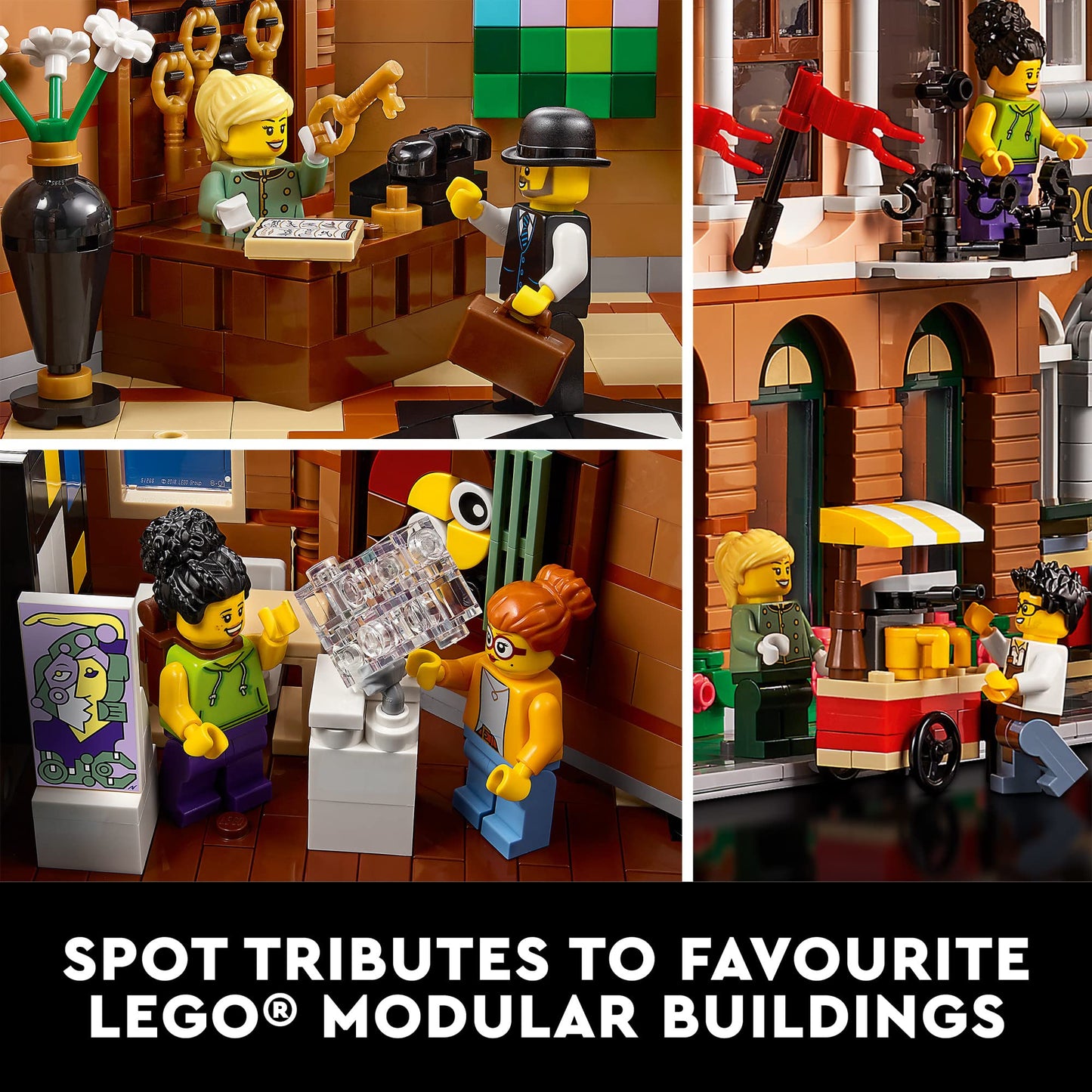 LEGO Icons Boutique Hotel 10297 | Modular Display Model Kit for Adults