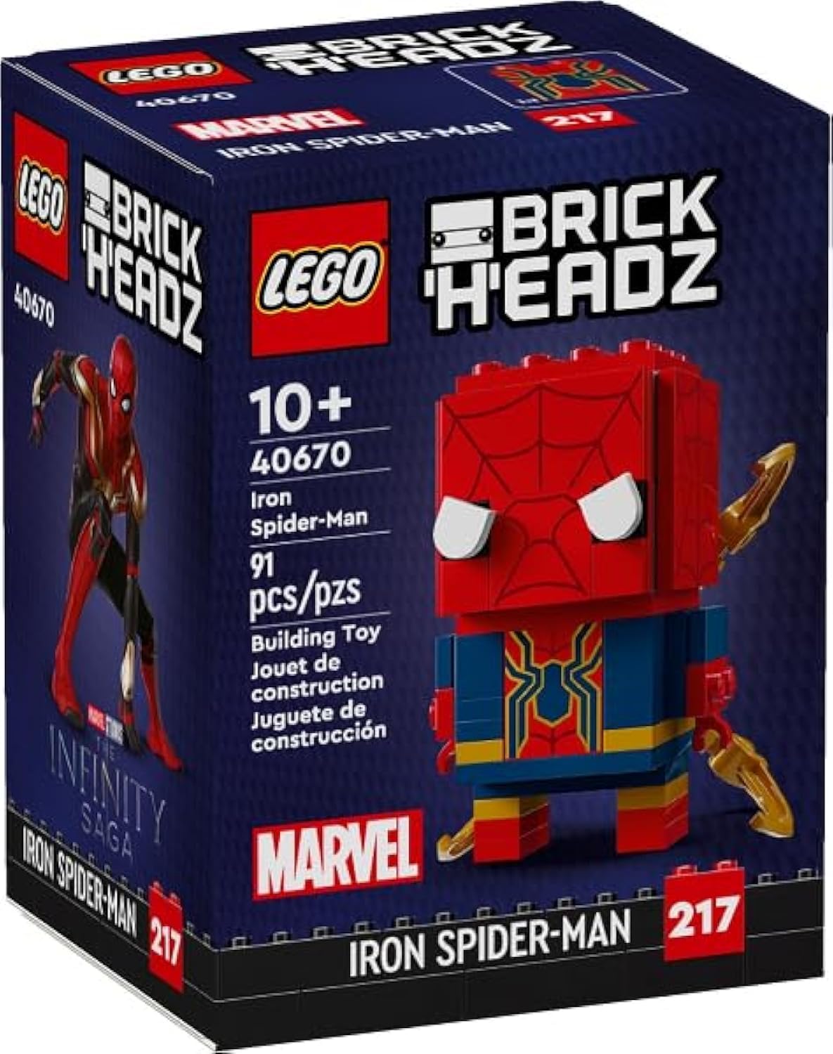LEGO Brick Headz Iron Spider-Man 40670-91 PZ – Collectible Buildable Figure