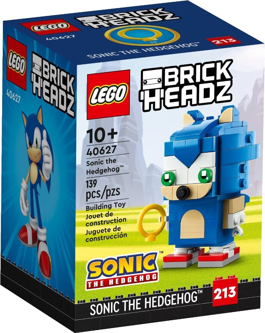 LEGO BrickHeadz 40627 Sonic the Hedgehog, Blue | Buildable Collectible