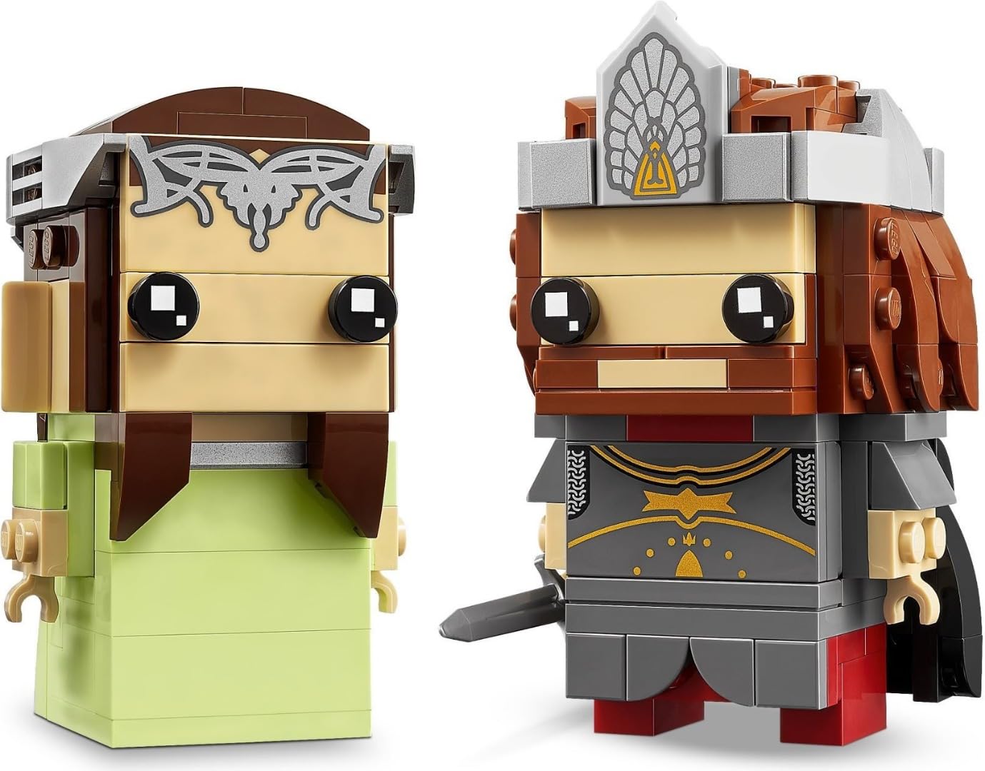 LEGO BrickHeadz Aragorn & Arwen (40632) The Lord of the Rings – Collectible Figures