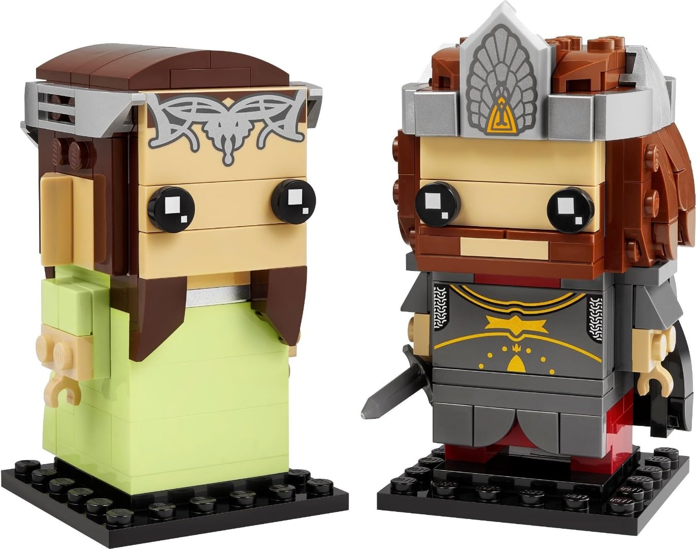 LEGO BrickHeadz Aragorn & Arwen (40632) The Lord of the Rings – Collectible Figures