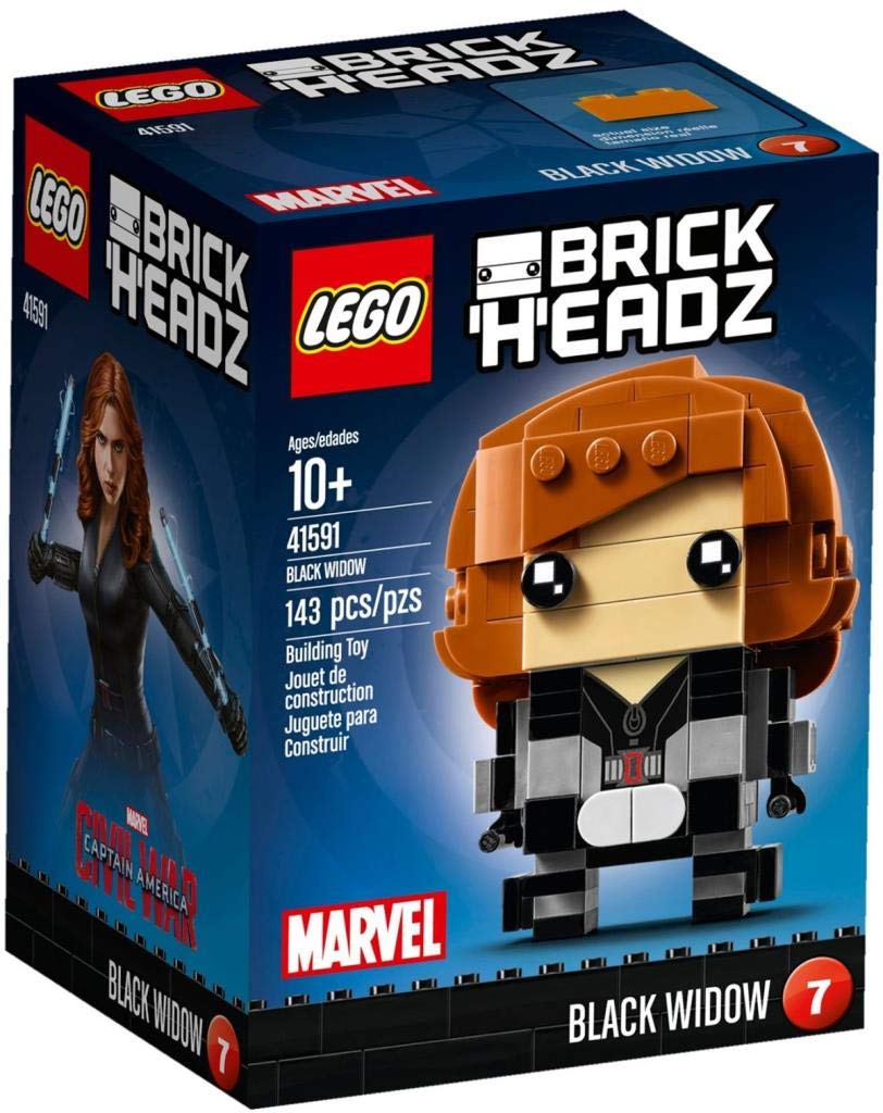LEGO BrickHeadz Black Widow 41591 Building Kit | Collectible Display Figure