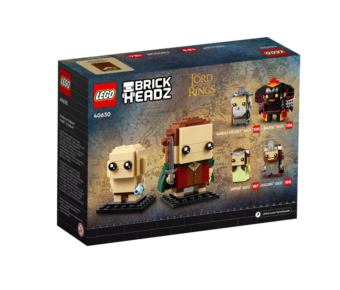 LEGO BrickHeadz Frodo & Gollum (40630) The Lord of the Rings | Collectible Building Kit