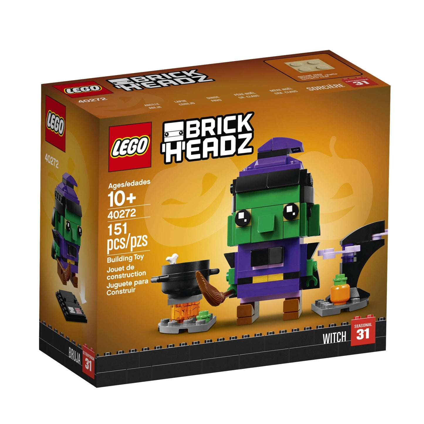 LEGO BrickHeadz Halloween Witch 40272 Building Kit – 151 Pieces