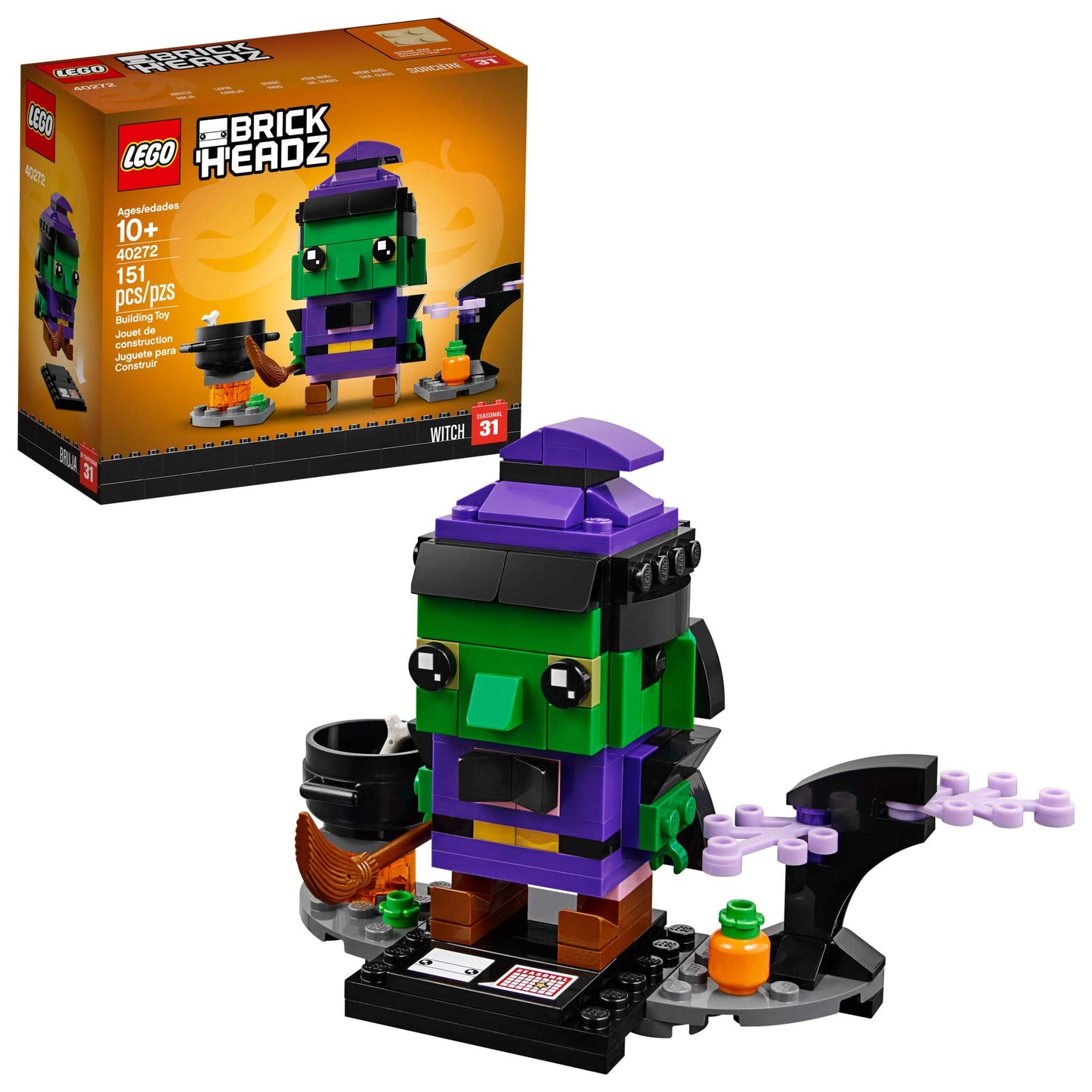 LEGO BrickHeadz Halloween Witch 40272 Building Kit – 151 Pieces