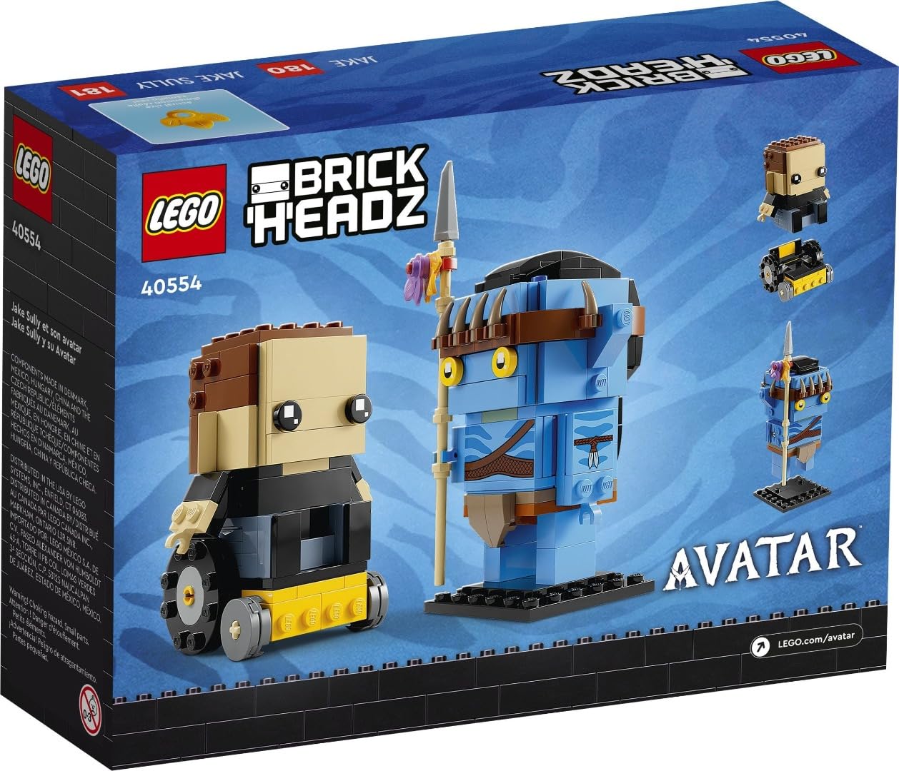 LEGO BrickHeadz Jake Sully & Avatar (40554) Building Set | Collectible Duo