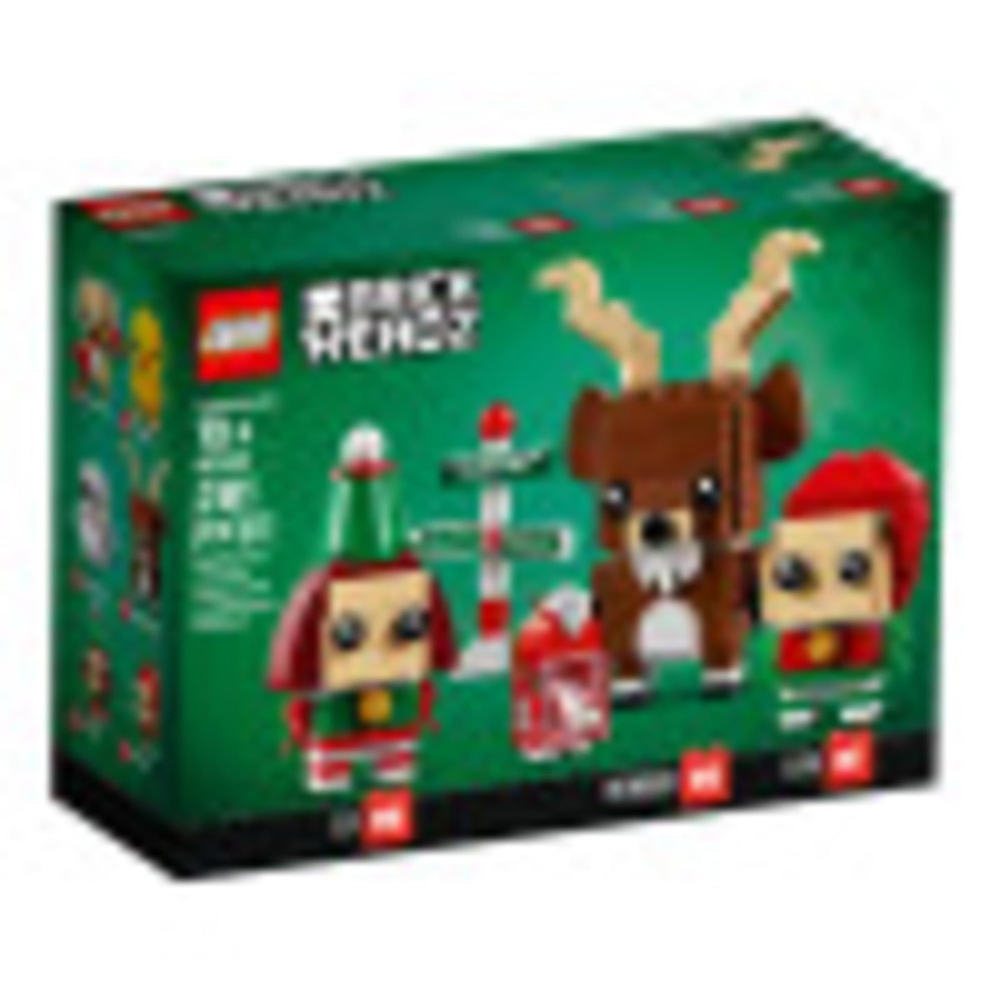 LEGO BrickHeadz Reindeer, Elf & Elfie 40353 – 281-Piece Holiday Building Toy