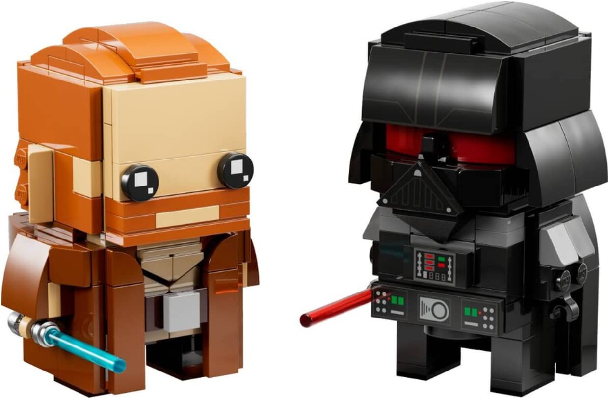 LEGO BrickHeadz 40547 Obi-Wan Kenobi & Darth Vader – 260-Piece Display Set
