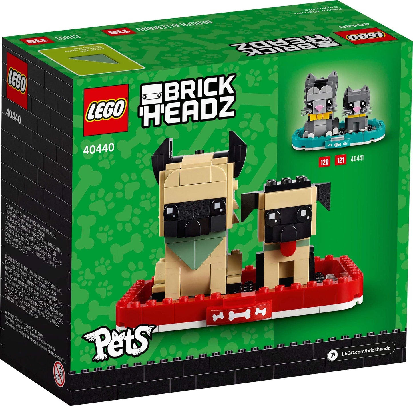 LEGO BrickHeadz Pets: German Shepherd & Puppy in Basket (40440) – Collectible Gift