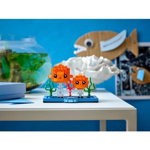 LEGO BrickHeadz 40442 Pets Goldfish — Collectible Display Model for LEGO Fans