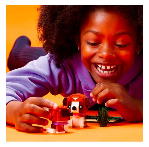 LEGO BrickHeadz Saint Bernard Dog & Puppy Set 40543 | Buildable Saint Bernard, 236 Pieces