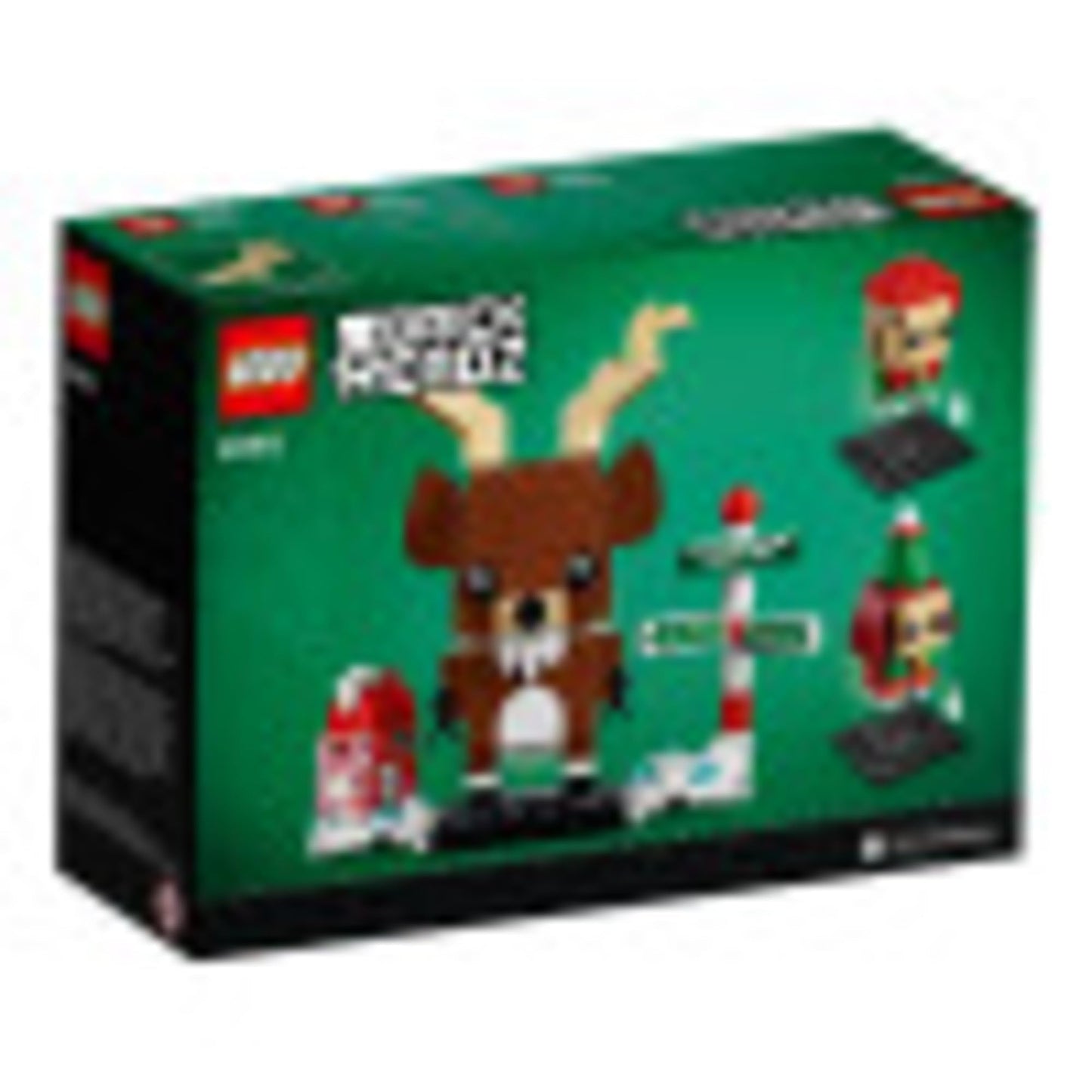 LEGO BrickHeadz Reindeer, Elf & Elfie 40353 – 281-Piece Holiday Building Toy