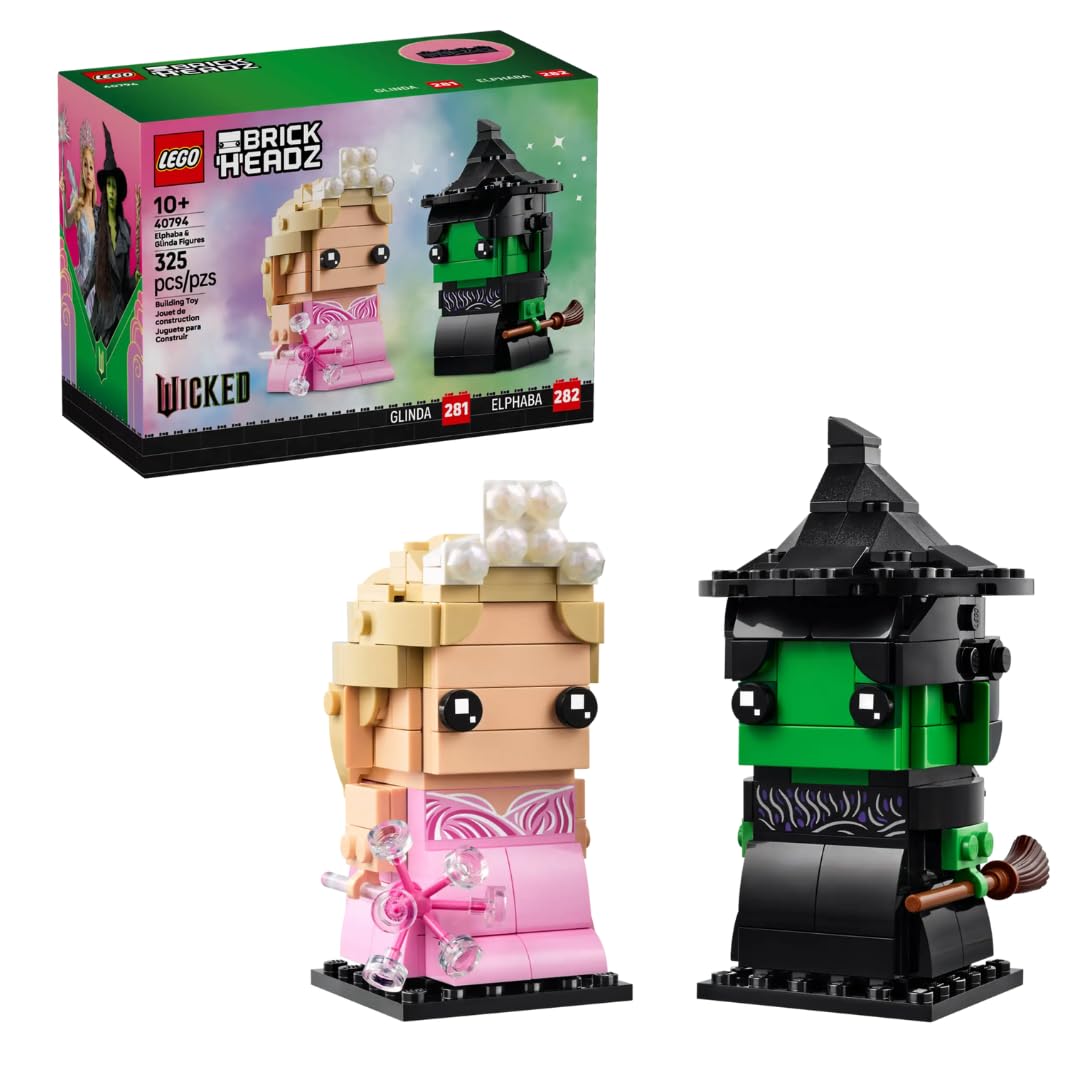 LEGO BrickHeadz Wicked Elfaba & Grinda Figure (Mini) 40794 – Collectible Display & Buildable Fun
