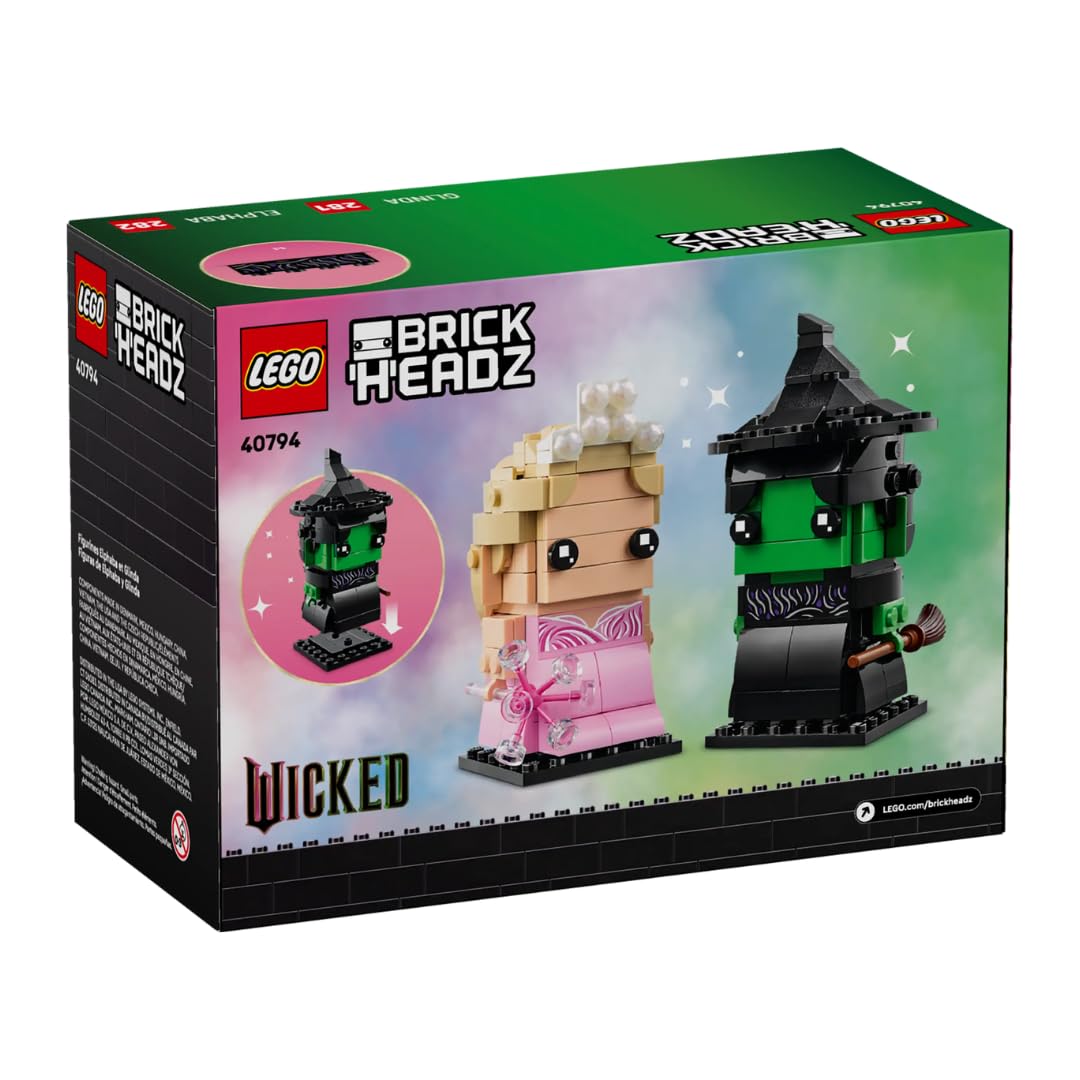 LEGO BrickHeadz Wicked Elfaba & Grinda Figure (Mini) 40794 – Collectible Display & Buildable Fun