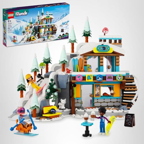 LEGO Friends Holiday Ski Slope & Café (42620) | 3 Mini-Dolls, 980 Pieces, Snowy Role-Play