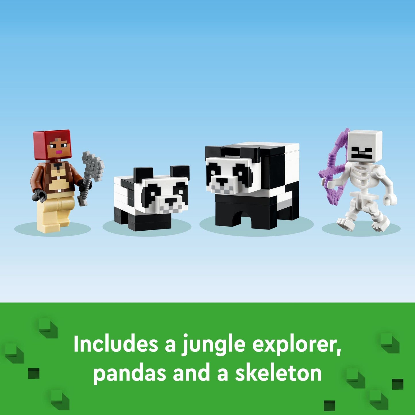 LEGO Minecraft The Panda Haven 21245 – Movable Panda House with Baby Pandas (553 Pieces)