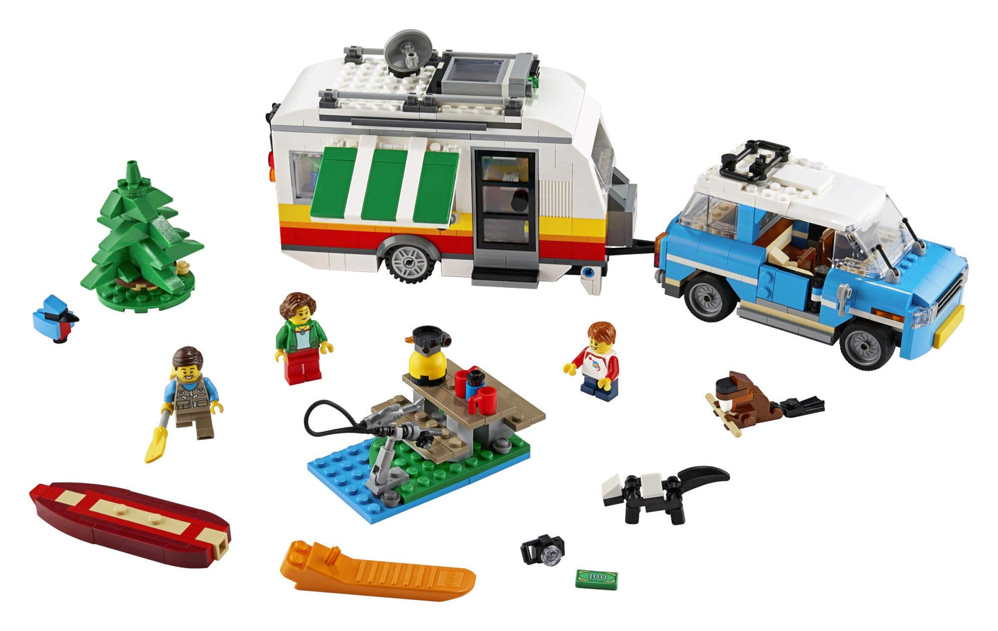 LEGO Creator 3in1 Caravan Family Holiday 31108 – 766-Piece Camping Adventure Build