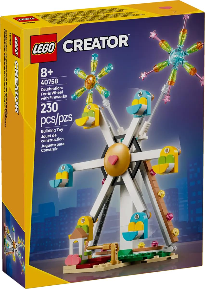 LEGO Creator Celebration Ferris Wheel with Fireworks 40758 – 230-Piece Building Set
