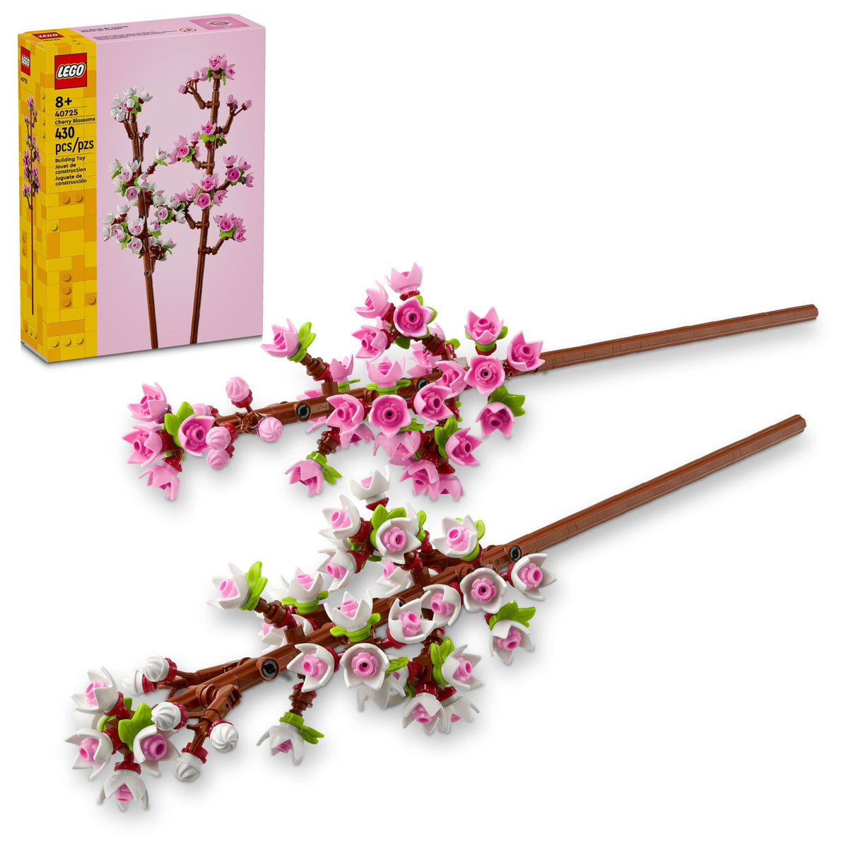 LEGO Cherry Blossom Building Toy 40725 – Buildable Floral Decor for Home & Gift (Ages 8+)