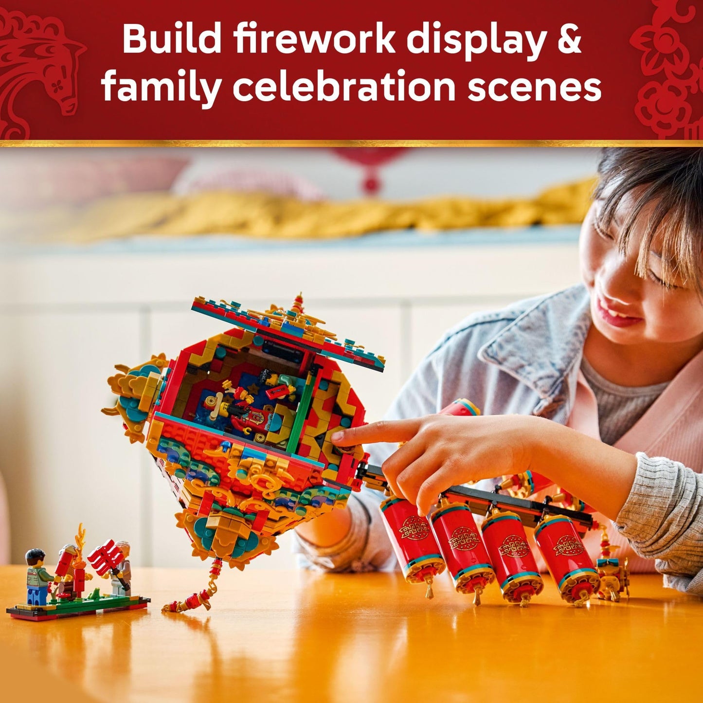 LEGO Fortune Firecracker 80118 – Interactive Wall Display & Chinese New Year Toy for Kids 9+