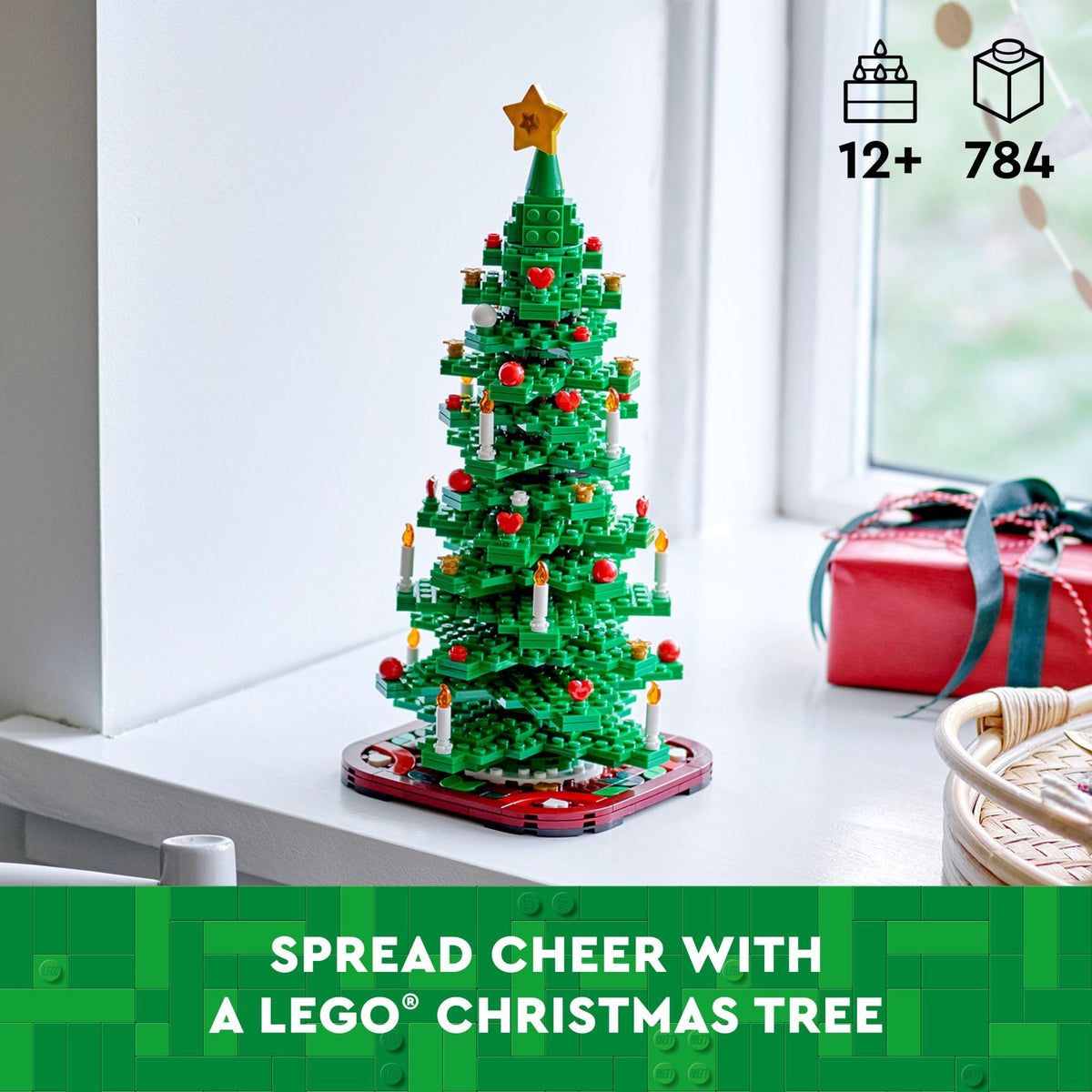 LEGO Christmas Tree 40573 – 2-in-1 Festive Building Toy for Kids 12+, Tabletop Decor & Gift Idea