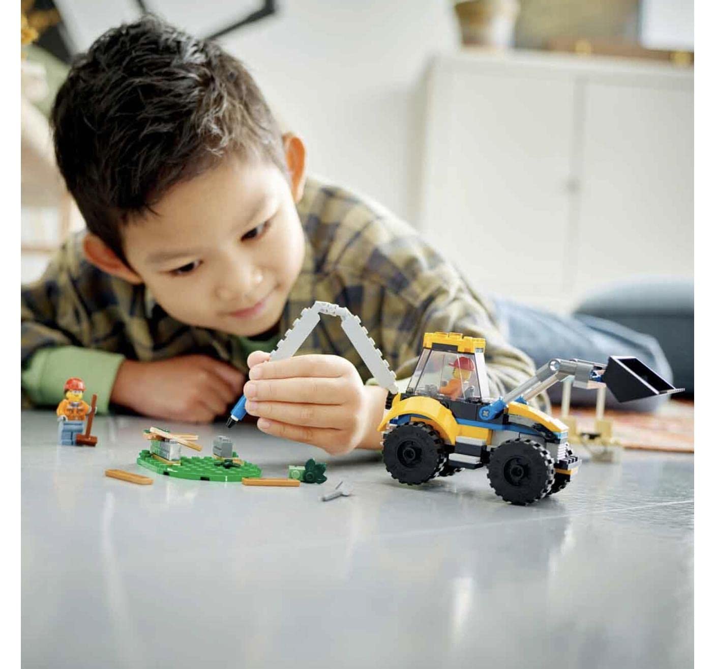 LEGO City 60385 Excavator Building Set – 2 Minifigures & Tools | 5+ Gift Idea