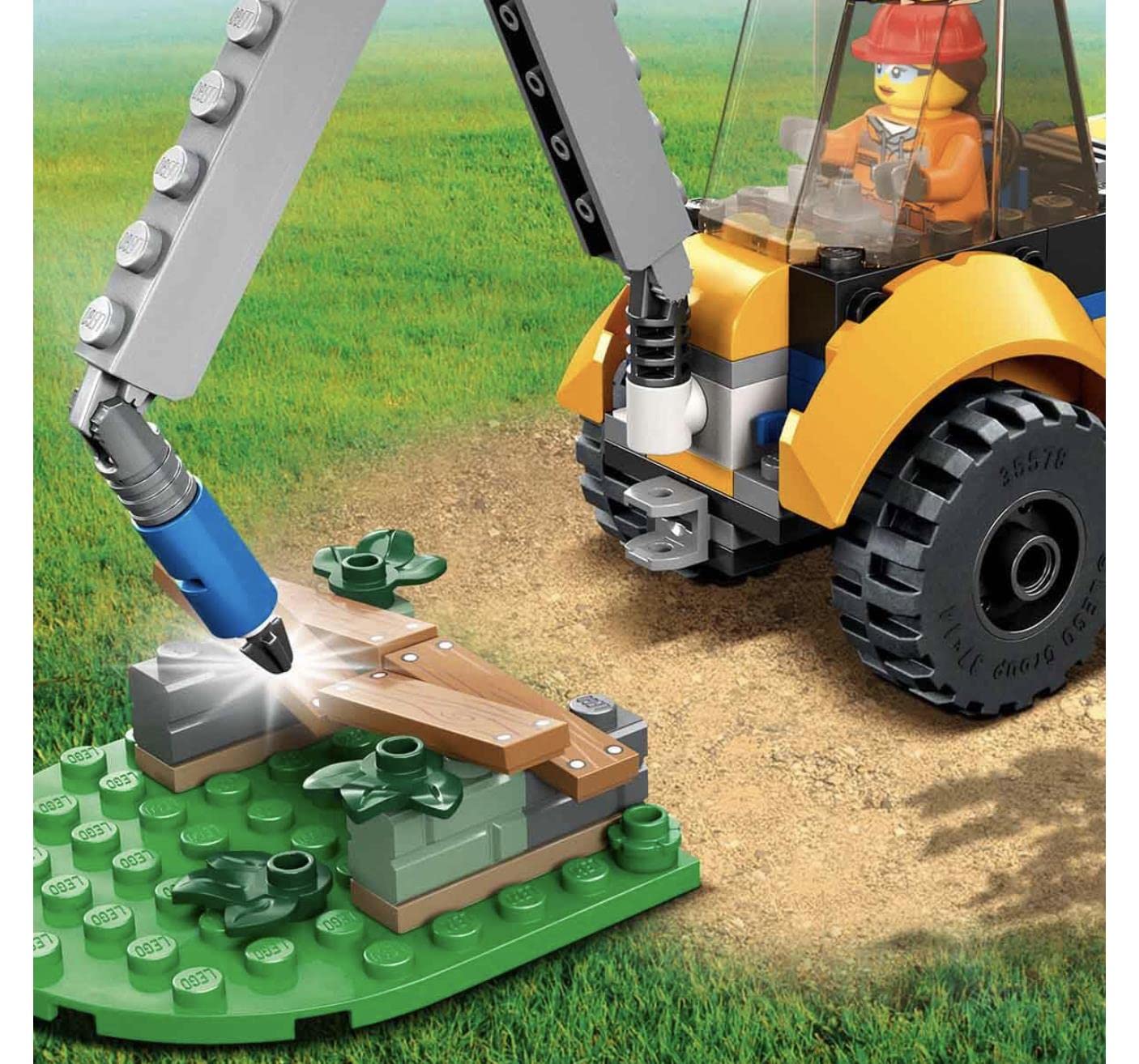 LEGO City 60385 Excavator Building Set – 2 Minifigures & Tools | 5+ Gift Idea