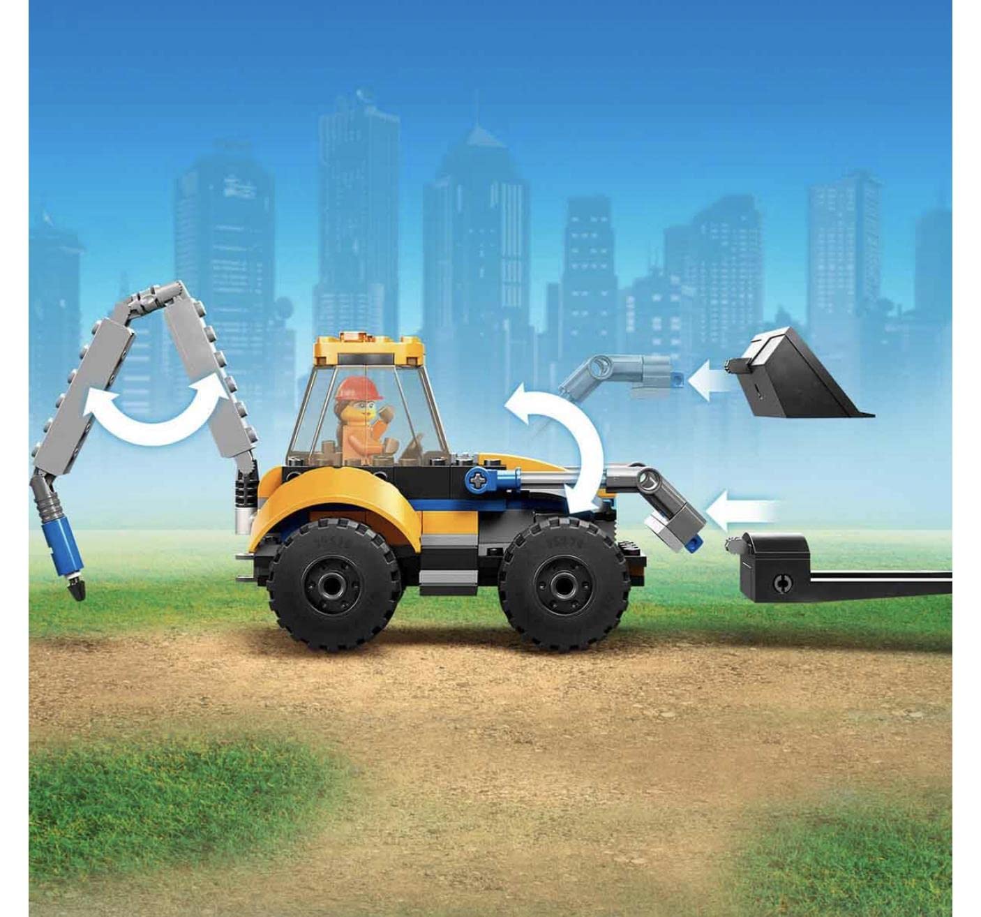 LEGO City 60385 Excavator Building Set – 2 Minifigures & Tools | 5+ Gift Idea