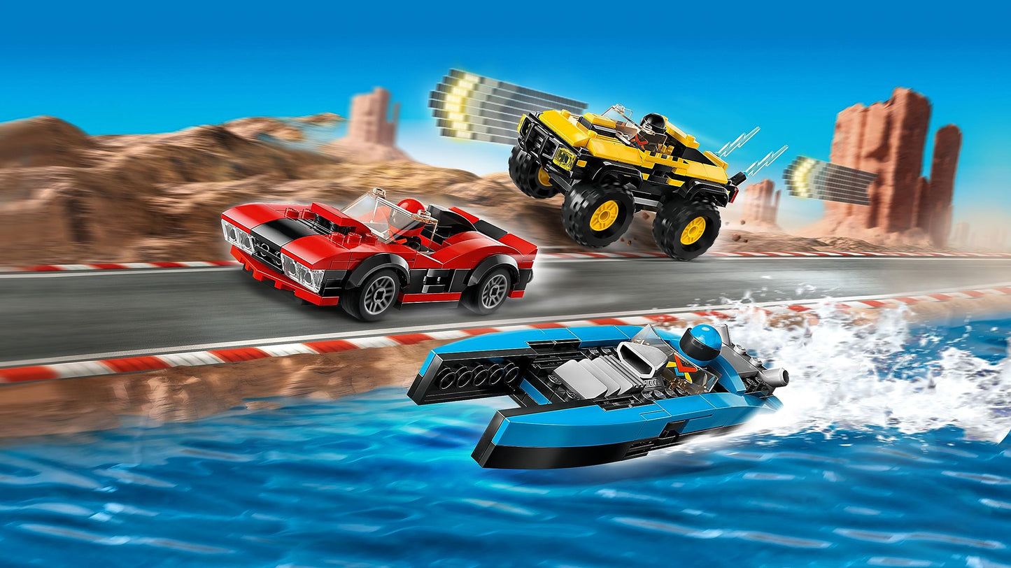 LEGO City 60395 2KDRIVE Triple Vehicle Race Pack – 3 Buildable Racers