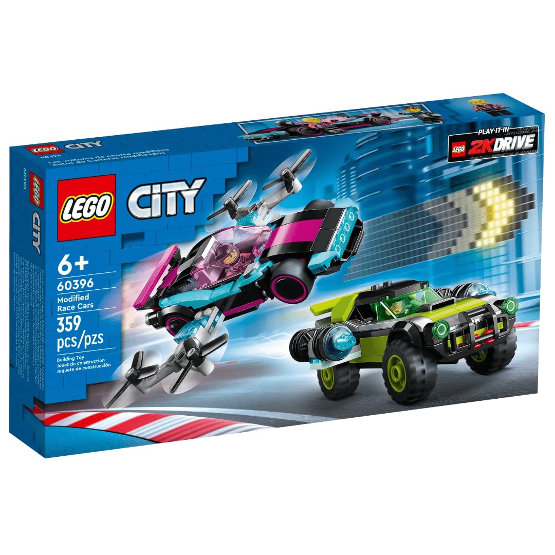 LEGO City 60396 Modified Race Cars – New Upgradable Racers with Minifigs