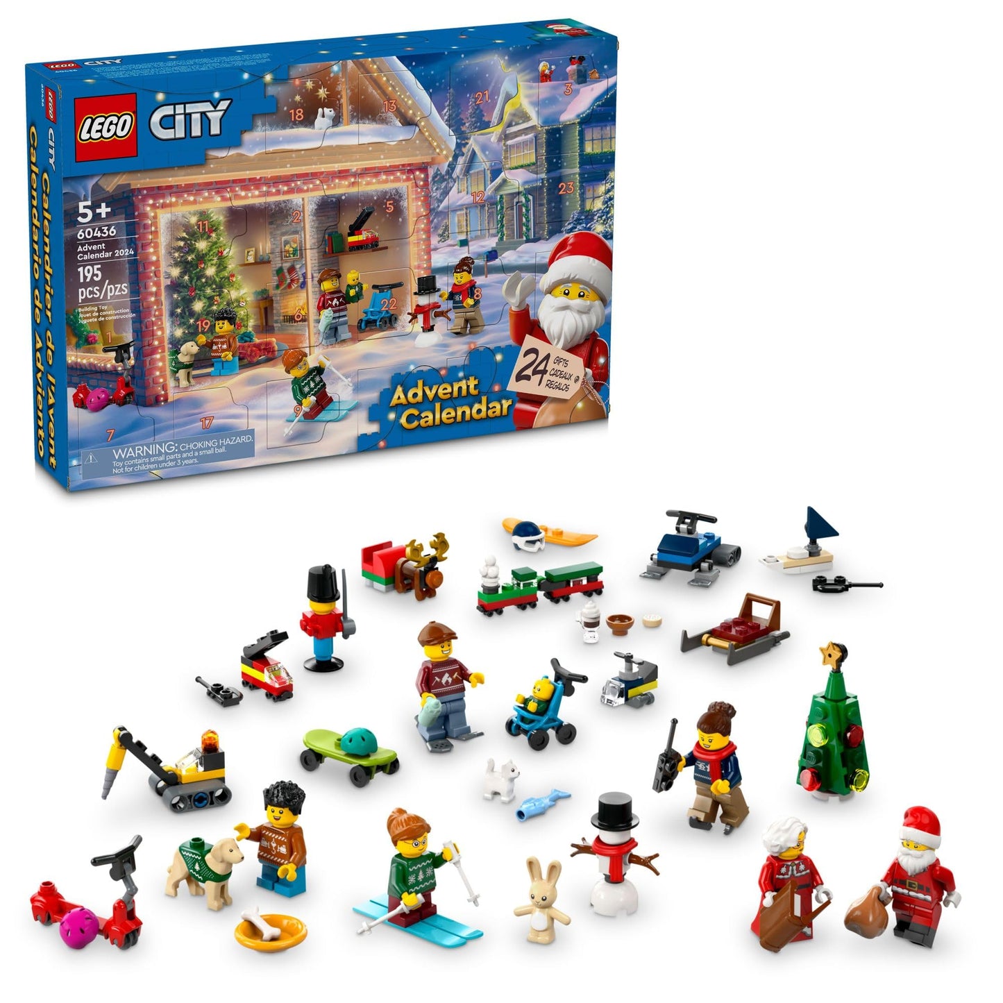 LEGO City Advent Calendar 2024 (60436) – 24 Surprises for Kids Aged 5+