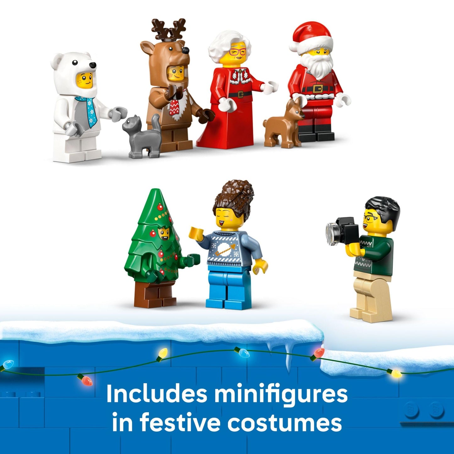 LEGO City Advent Calendar 2025 – 24 Surprises with Santa & Mrs. Claus | Holiday Countdown Toy for Kids 5+