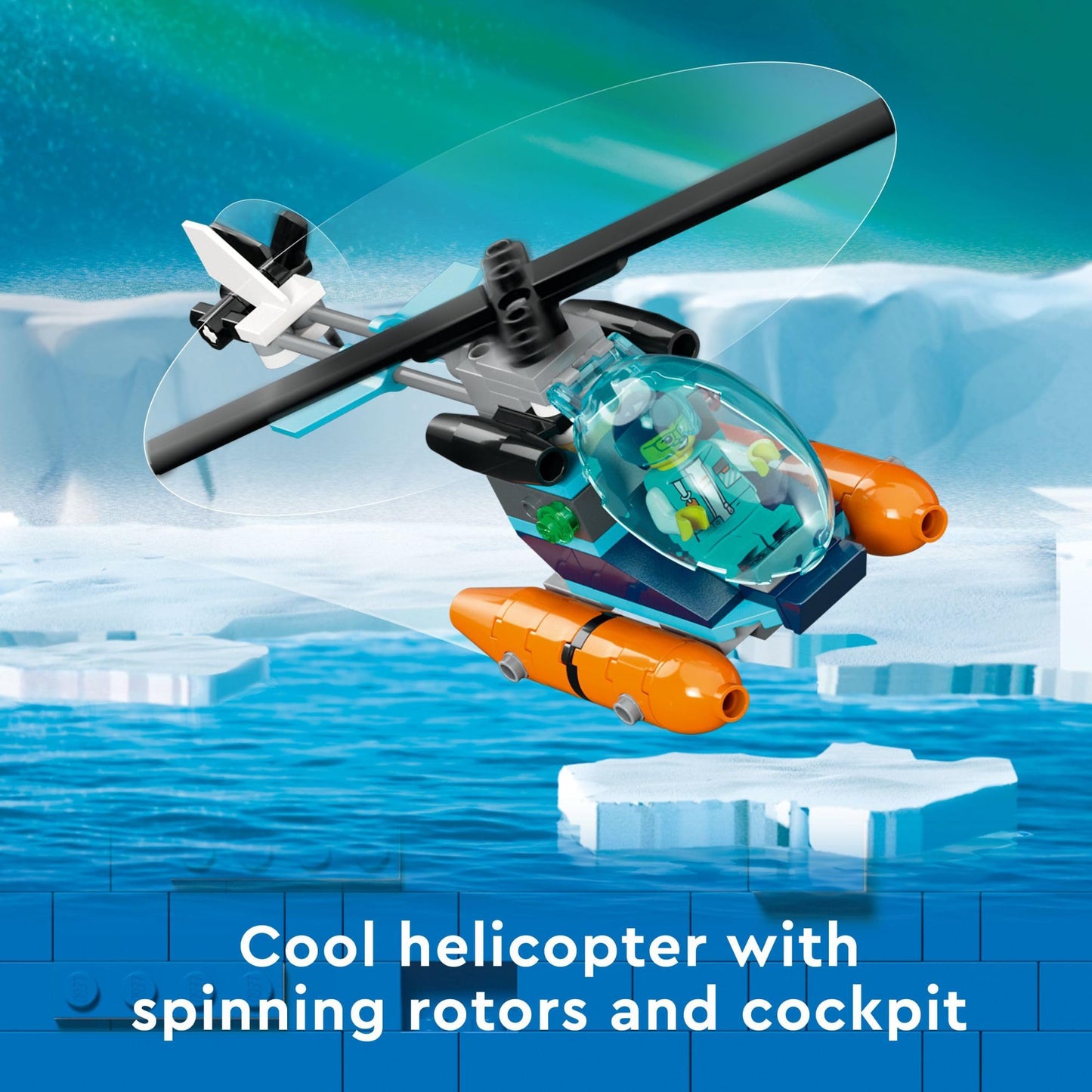 LEGO City Arctic Explorer Ship 60368 | 815-Piece Ocean Adventure Set with Helicopter, ROV Sub & Viking Shipwreck