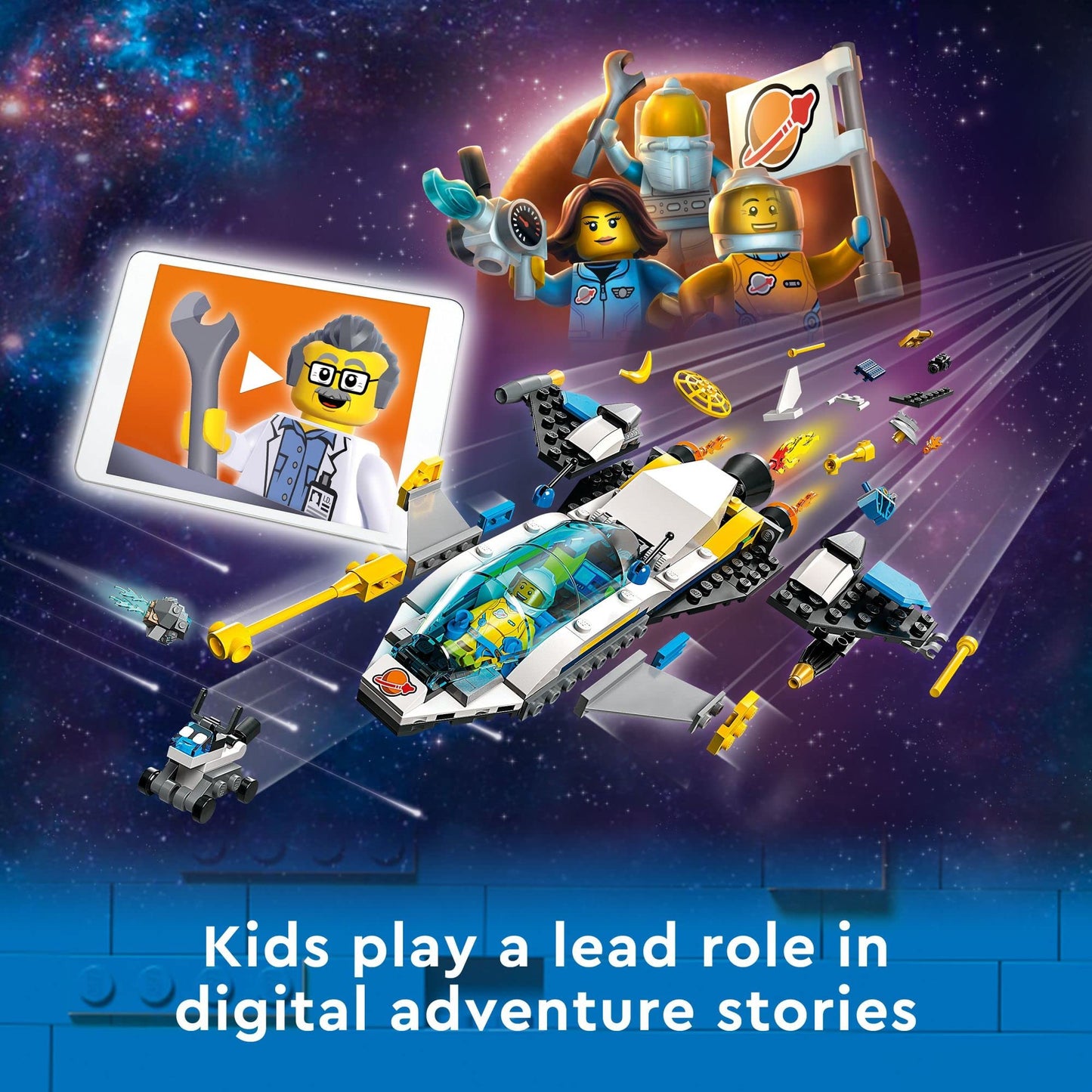 LEGO City Mars Spacecraft Exploration Missions 60354 – Interactive Digital Building Toy for Kids 6+