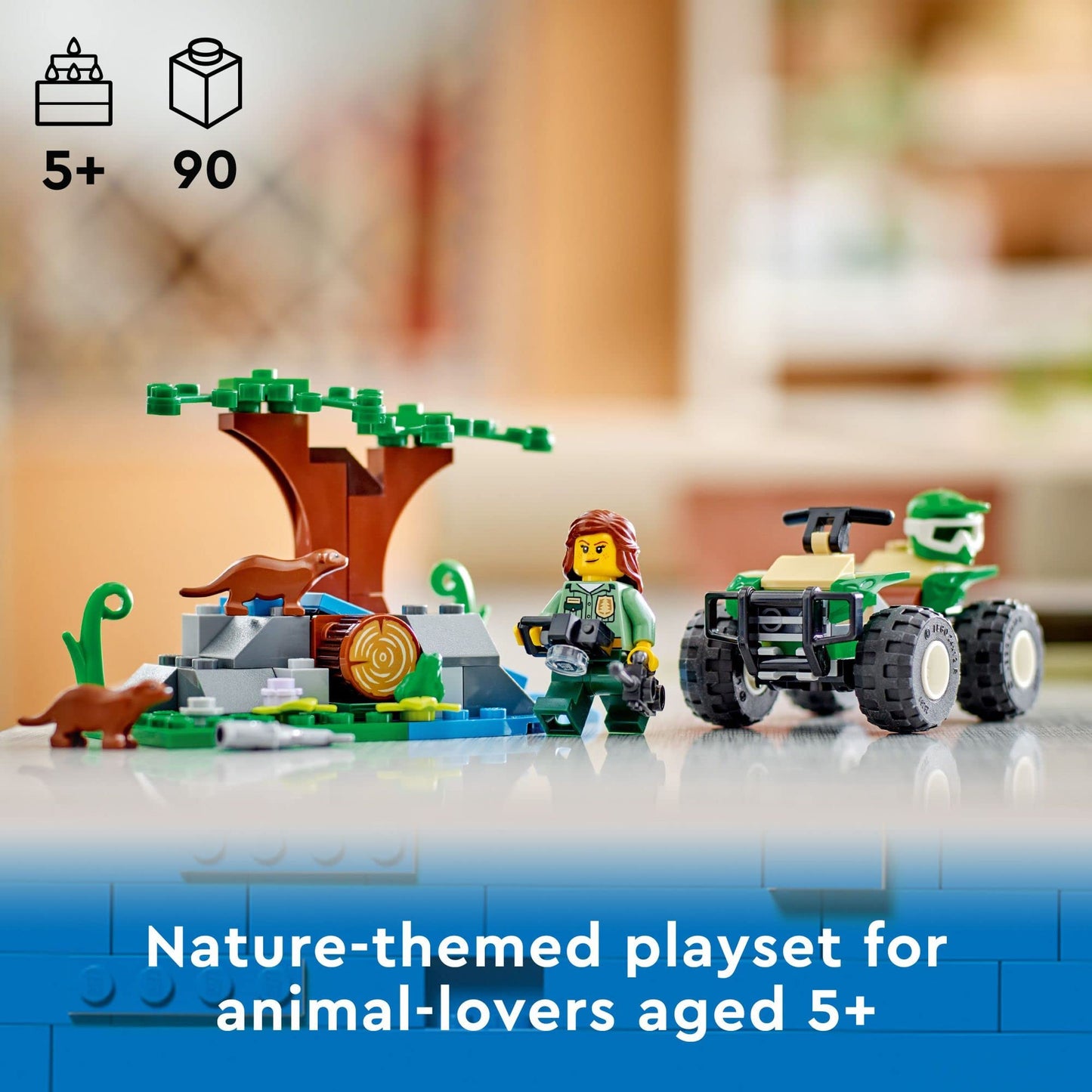 LEGO City ATV and Otter Habitat 60394 – Off-Road Quad Bike Toy for Ages 5+
