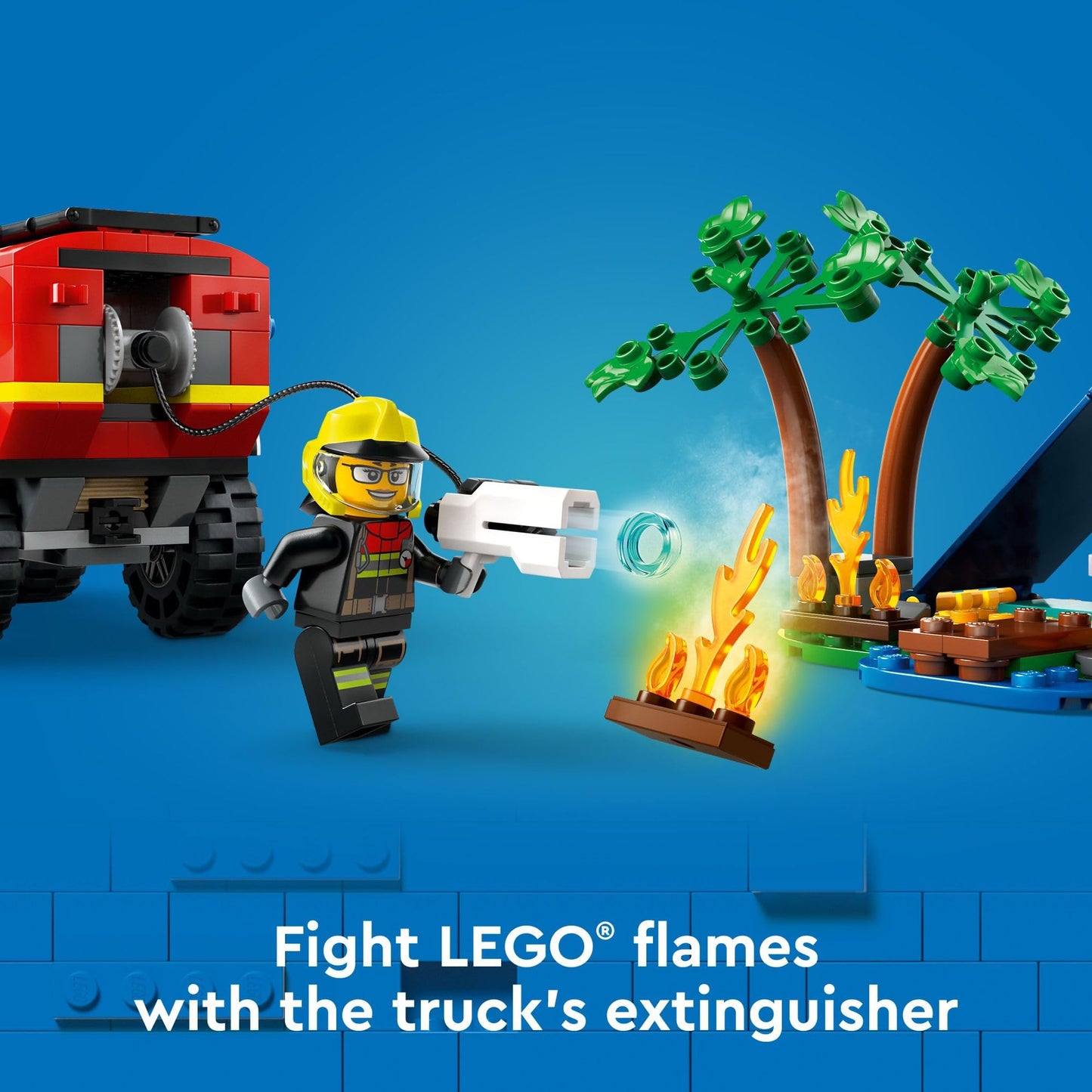 LEGO City 4x4 Fire Truck with Rescue Boat (60412) – Pretend Play Toy for Kids 5+