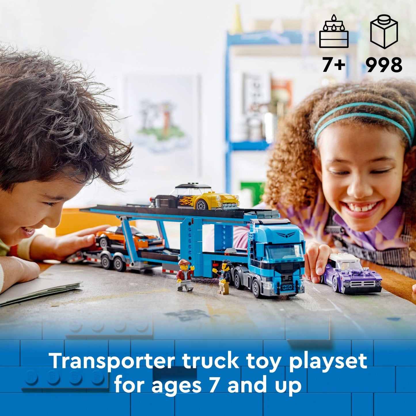 LEGO City Car Transporter Truck 60408 – Multi-Vehicle Builder Set