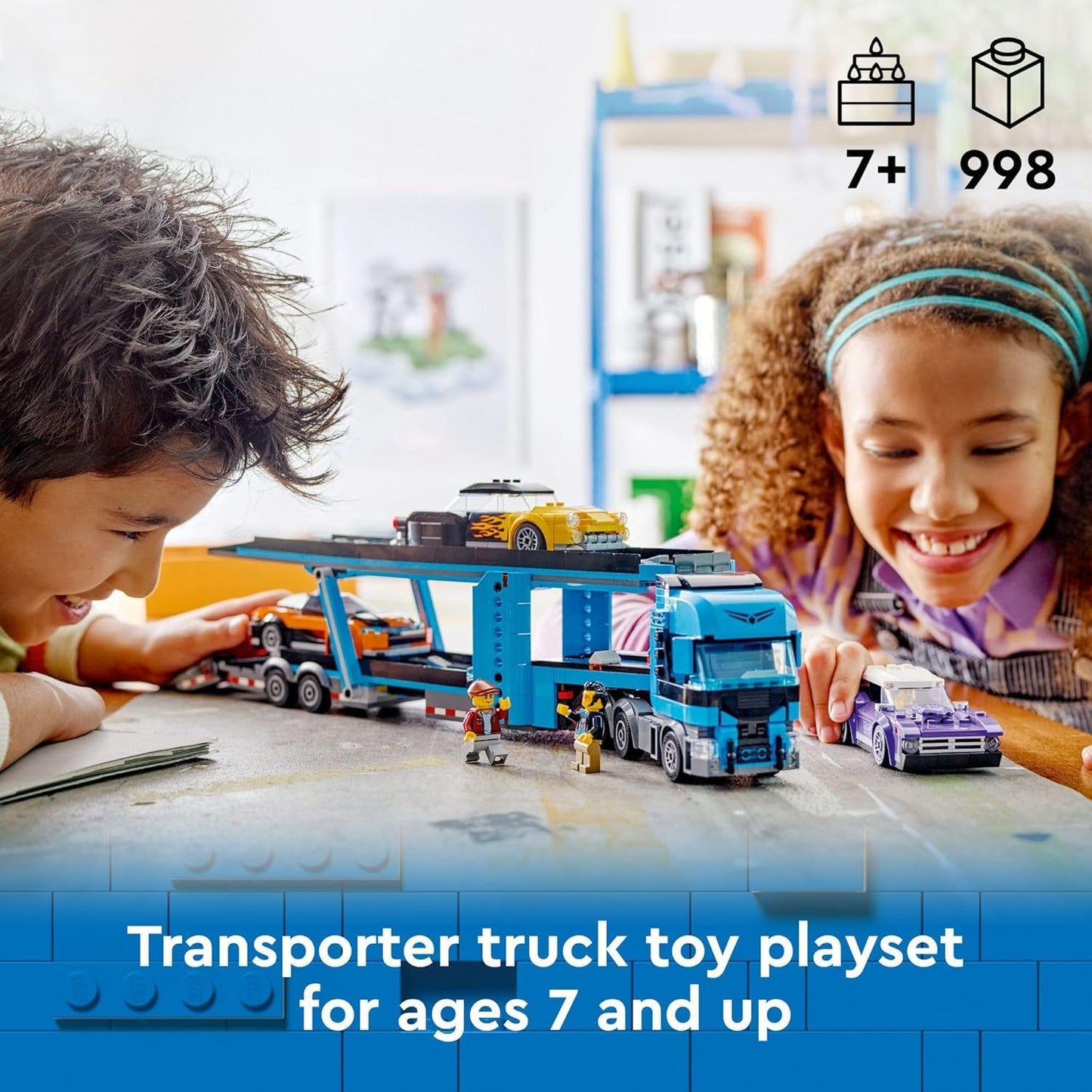 LEGO City Car Transporter Truck 60408 – Multi-Vehicle Builder Set